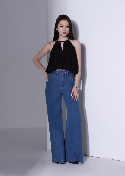 Halter Elegant Balloon Top AC373