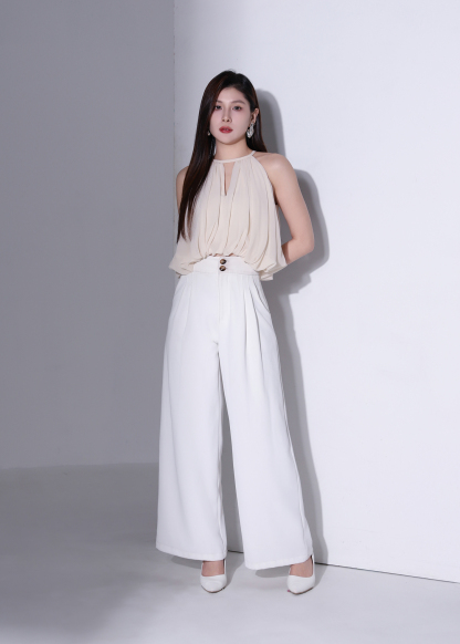 Halter Elegant Balloon Top AC373
