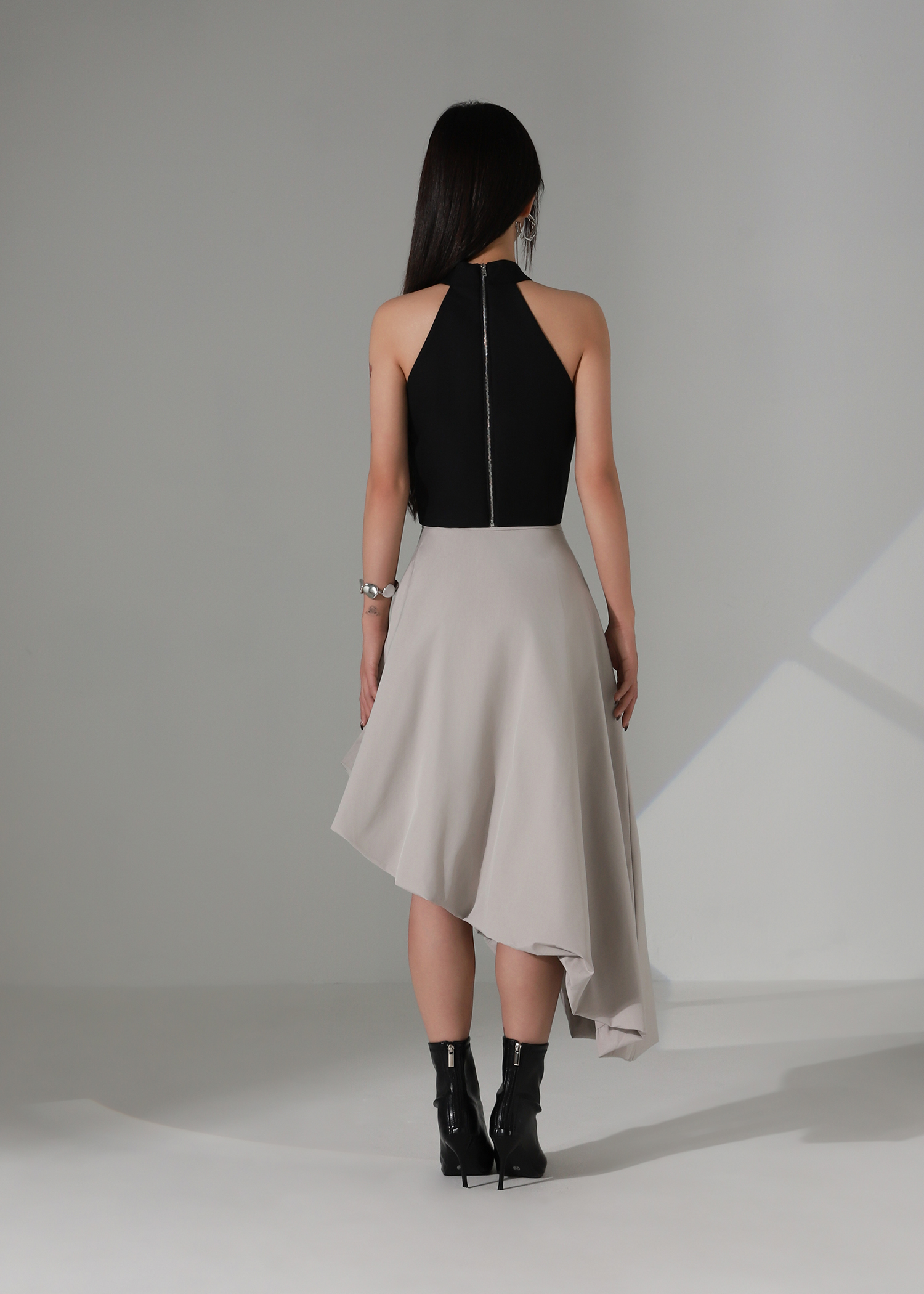 Elegant A-Line Midi Skirt AC356