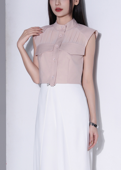 Sheer Mock Neck Top AC386