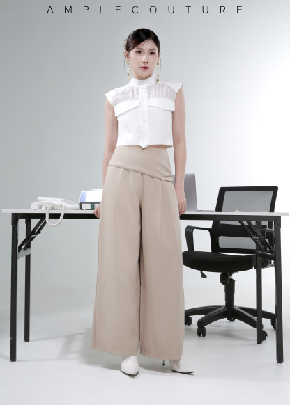 Sheer Mock Neck Top AC386