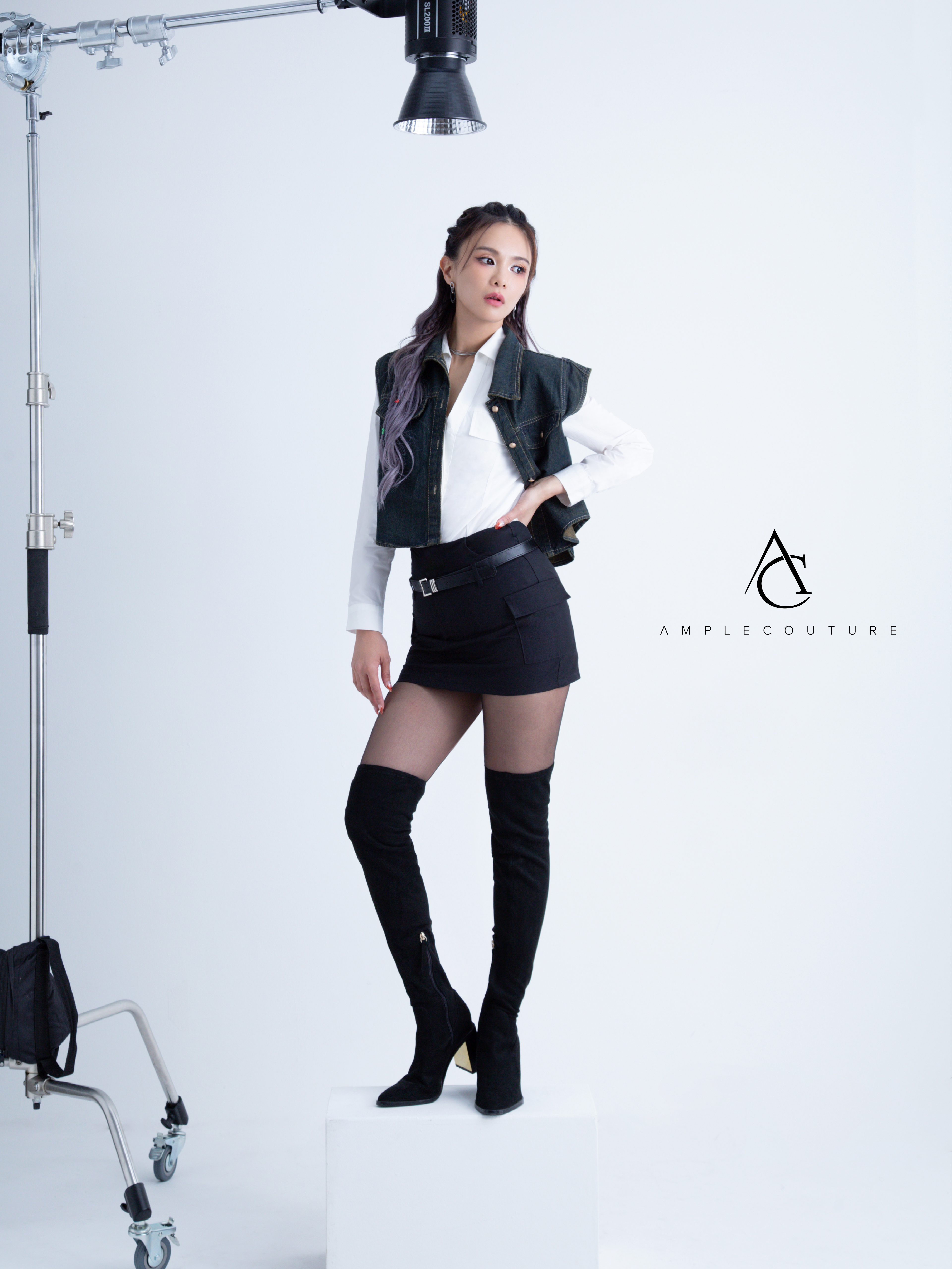 High Waist With Belt Skirt Pants 31144