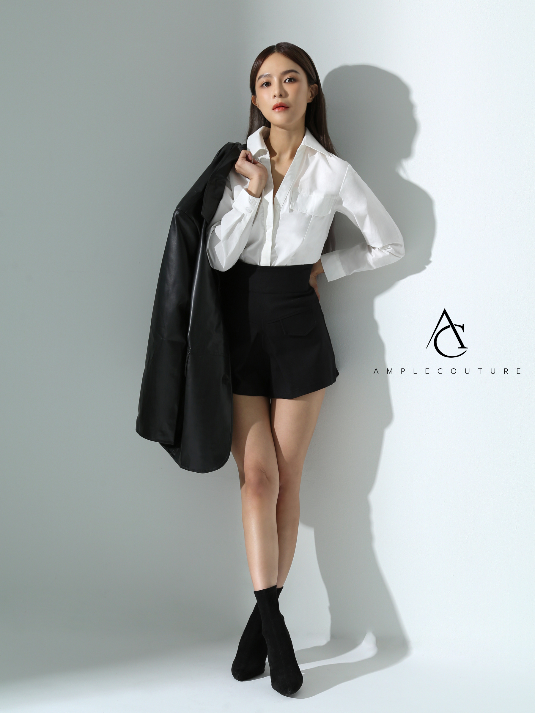 Long Sleeve Front Decorative Pocket Top AC401 (SPO)