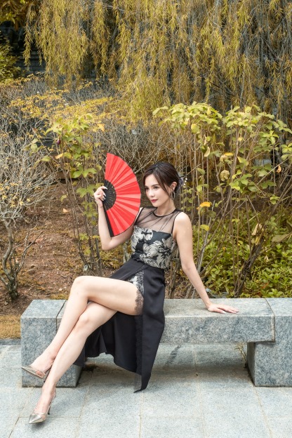 [PREORDER]High Waist Side Split With Lace Skirt AC412 (SPO)