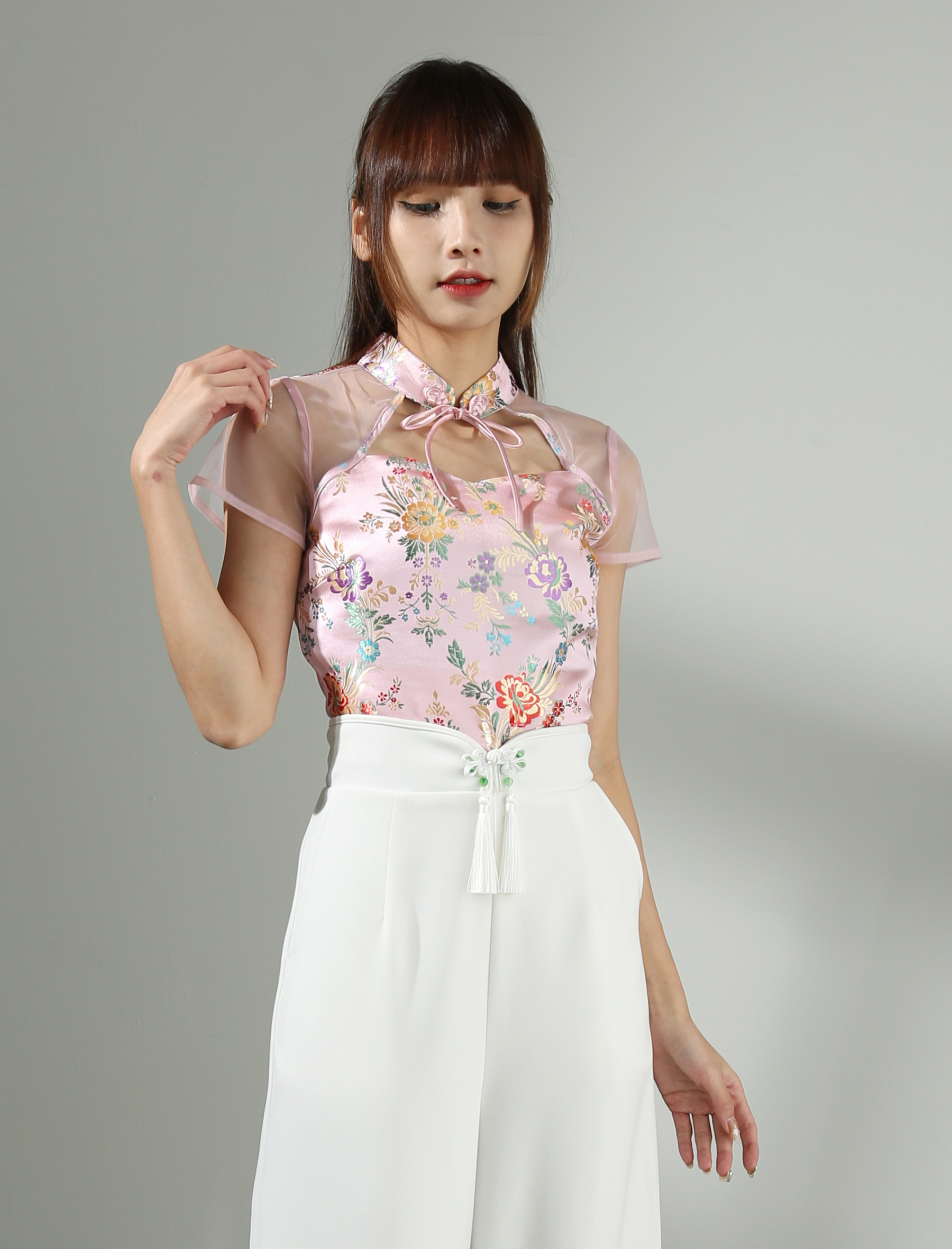 [PRERODER] Fake Two Piece Cheongsam Top AC429