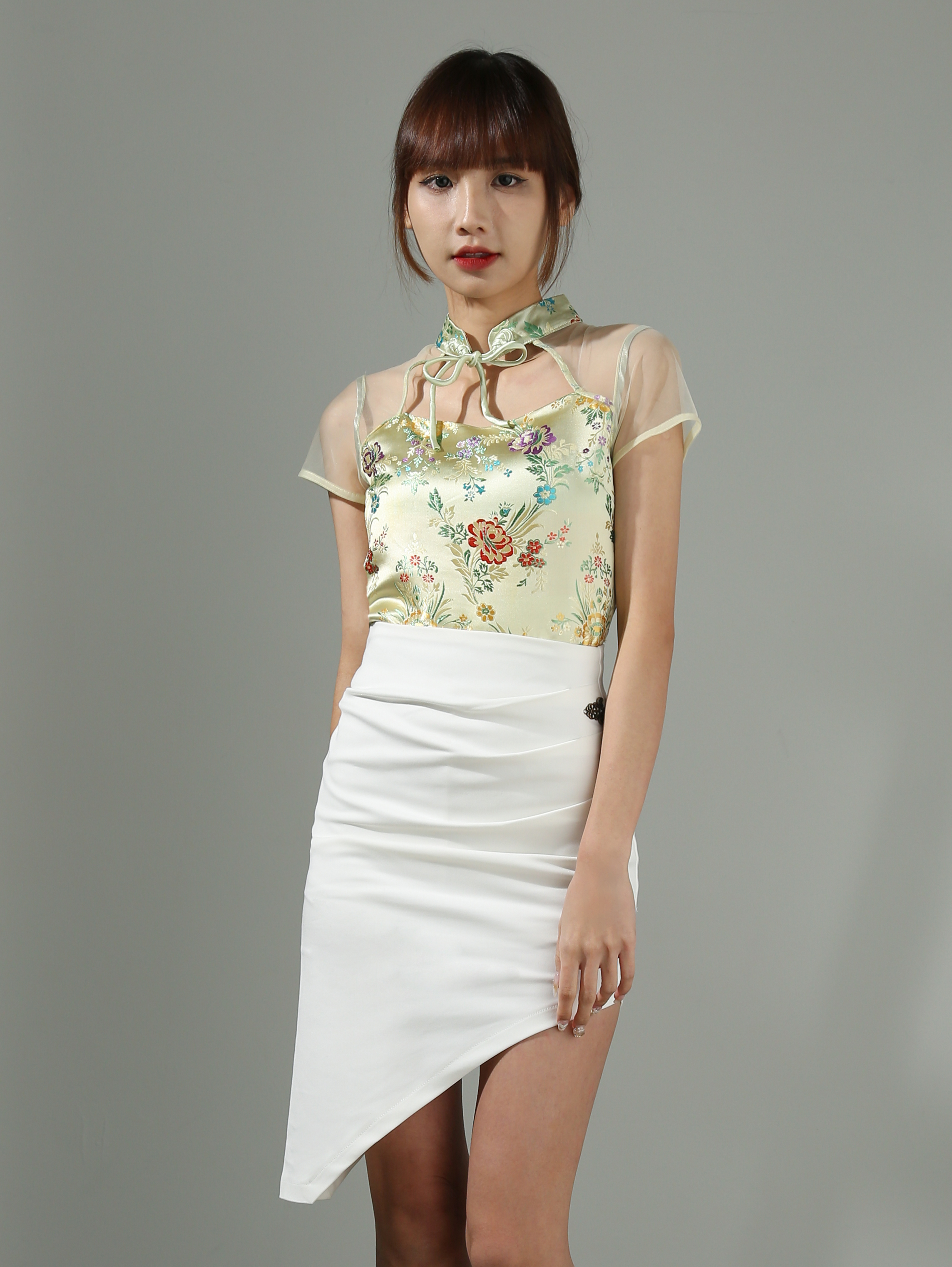 [PRERODER] Fake Two Piece Cheongsam Top AC429