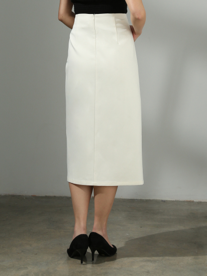 [PREORDER] High Waist Wrap With Split Long Skirt AC518