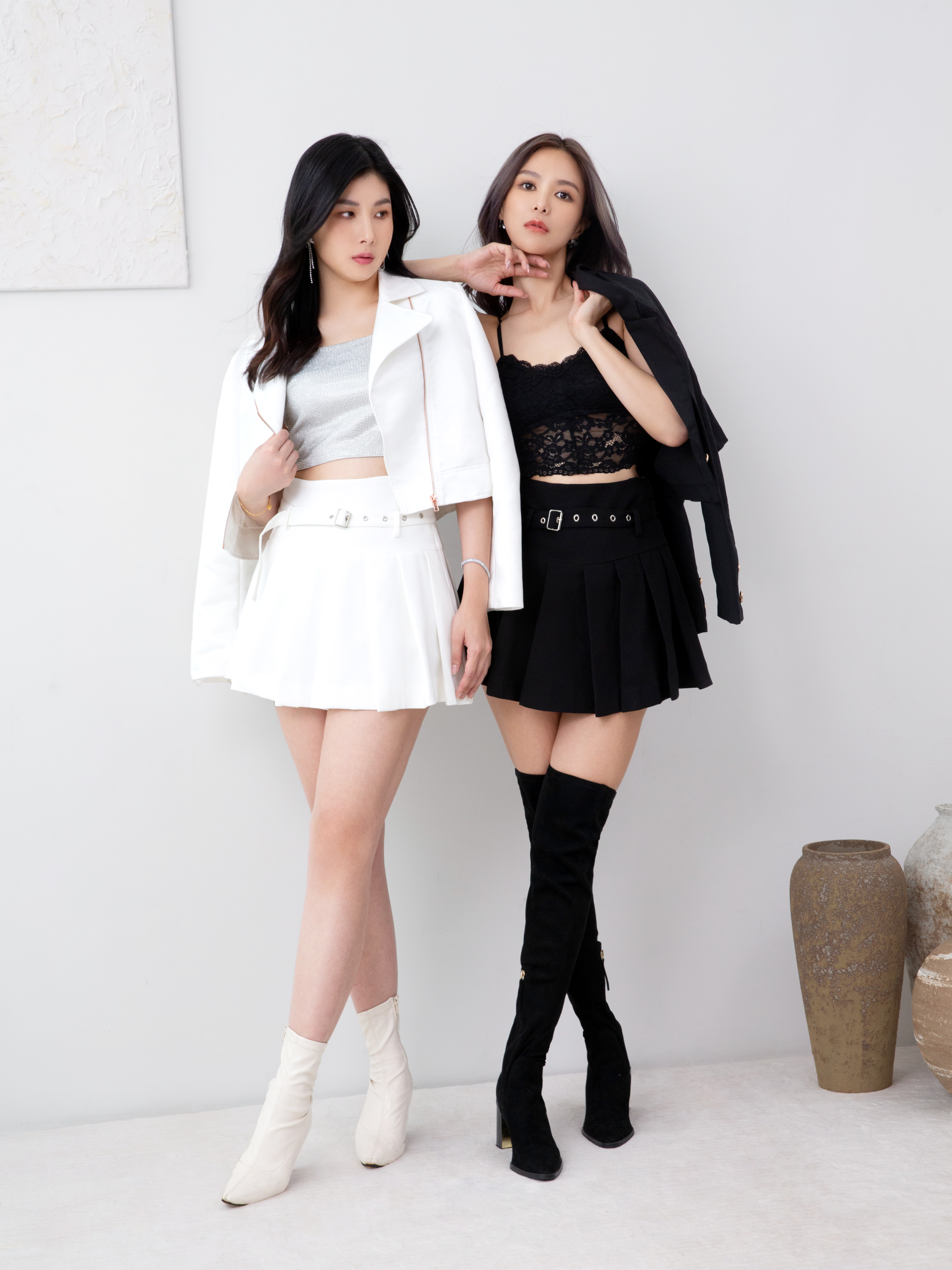High Waist Pleated Set AC532