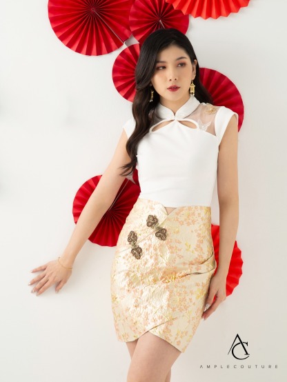 [PREORDER] High Waist Wrap Skirt Pants AC530