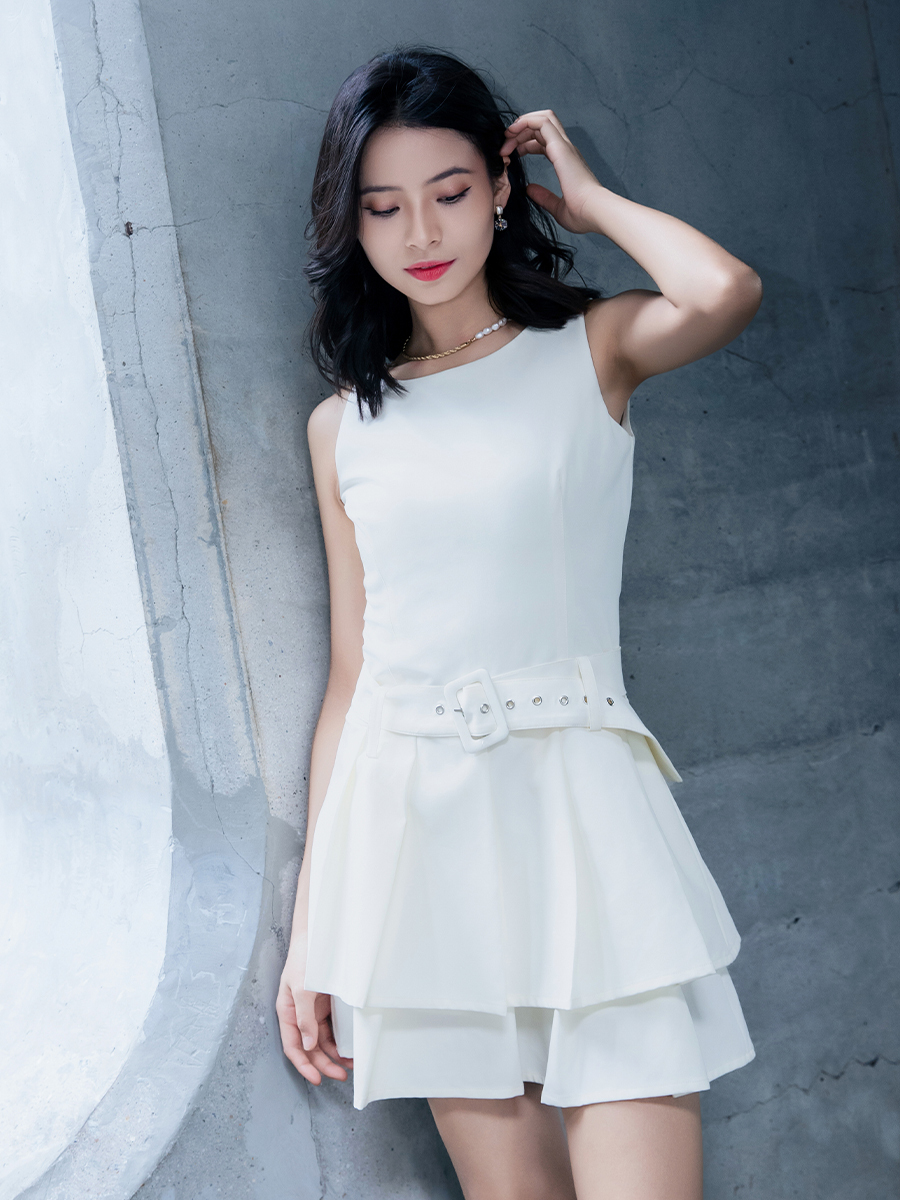 Elegant Wear With Belt Jumpsuit AC534