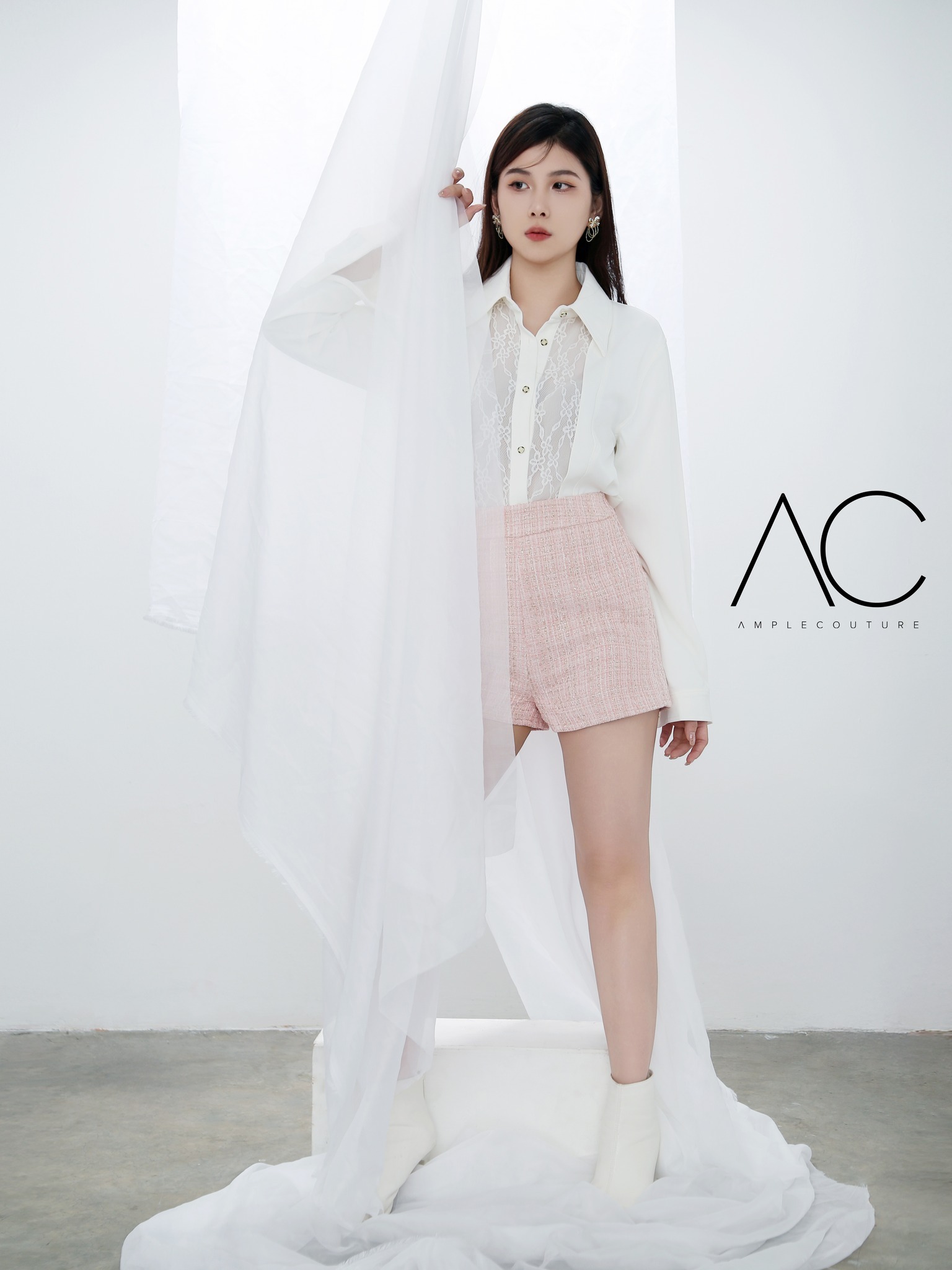 With Lace Blouse AC540