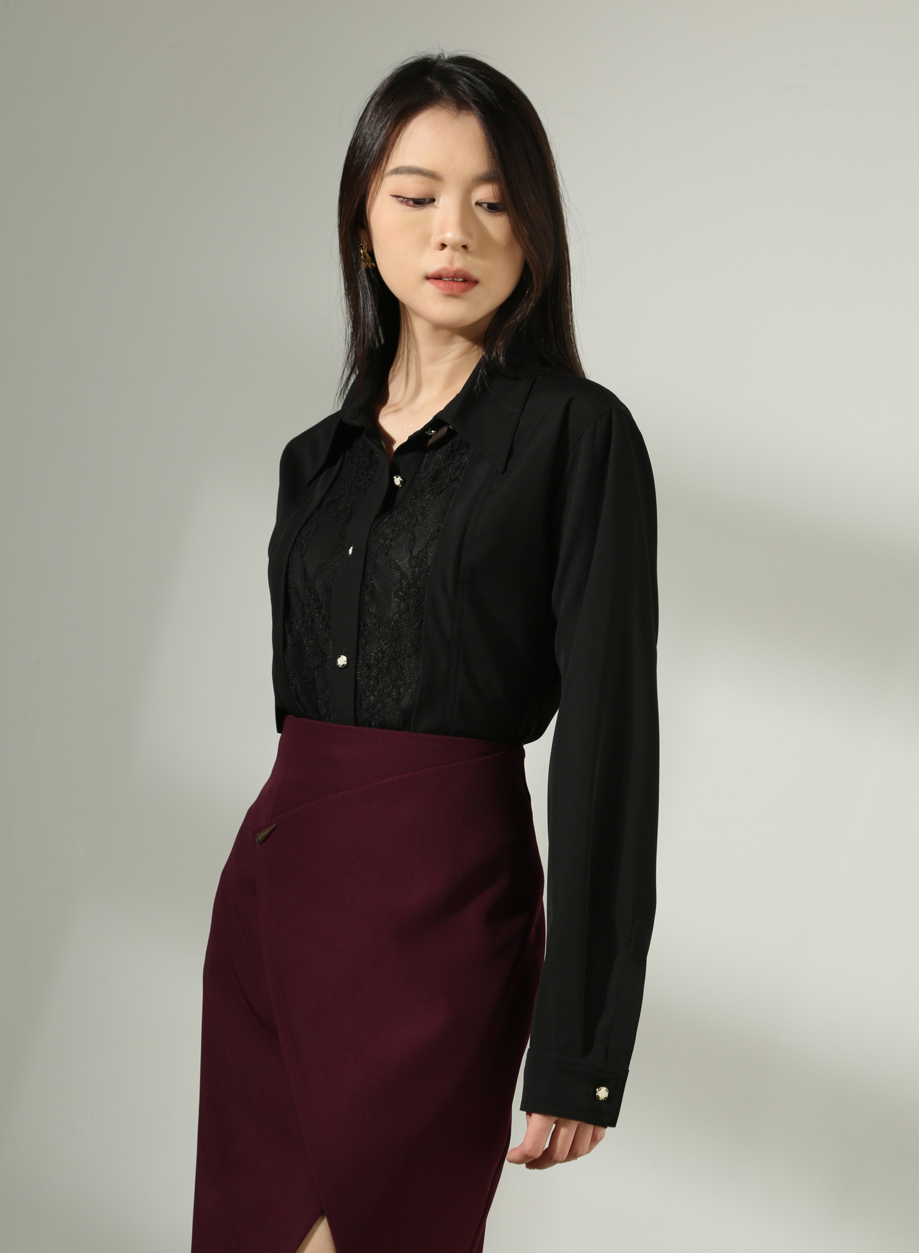 With Lace Blouse AC540