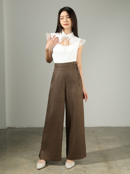 High Waist Side Pocket Long Pant AC546