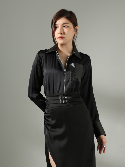 Long Sleeve Front Zip Top AC548