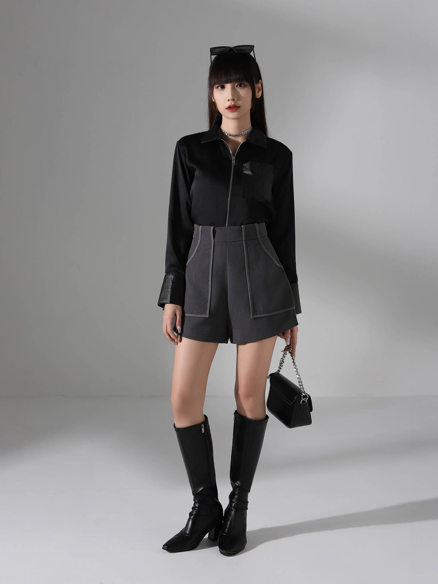 High Waist Side Pocket Short Pants AC921