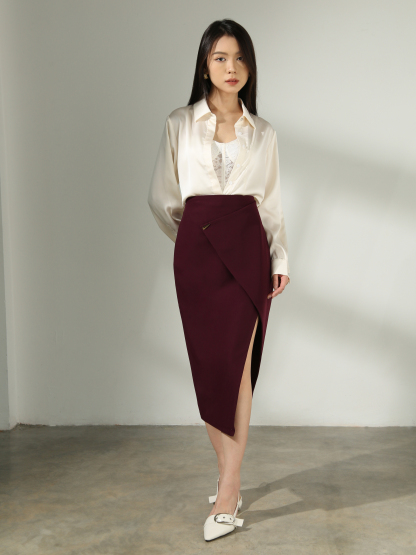 Long Sleeve Collar Top AC555