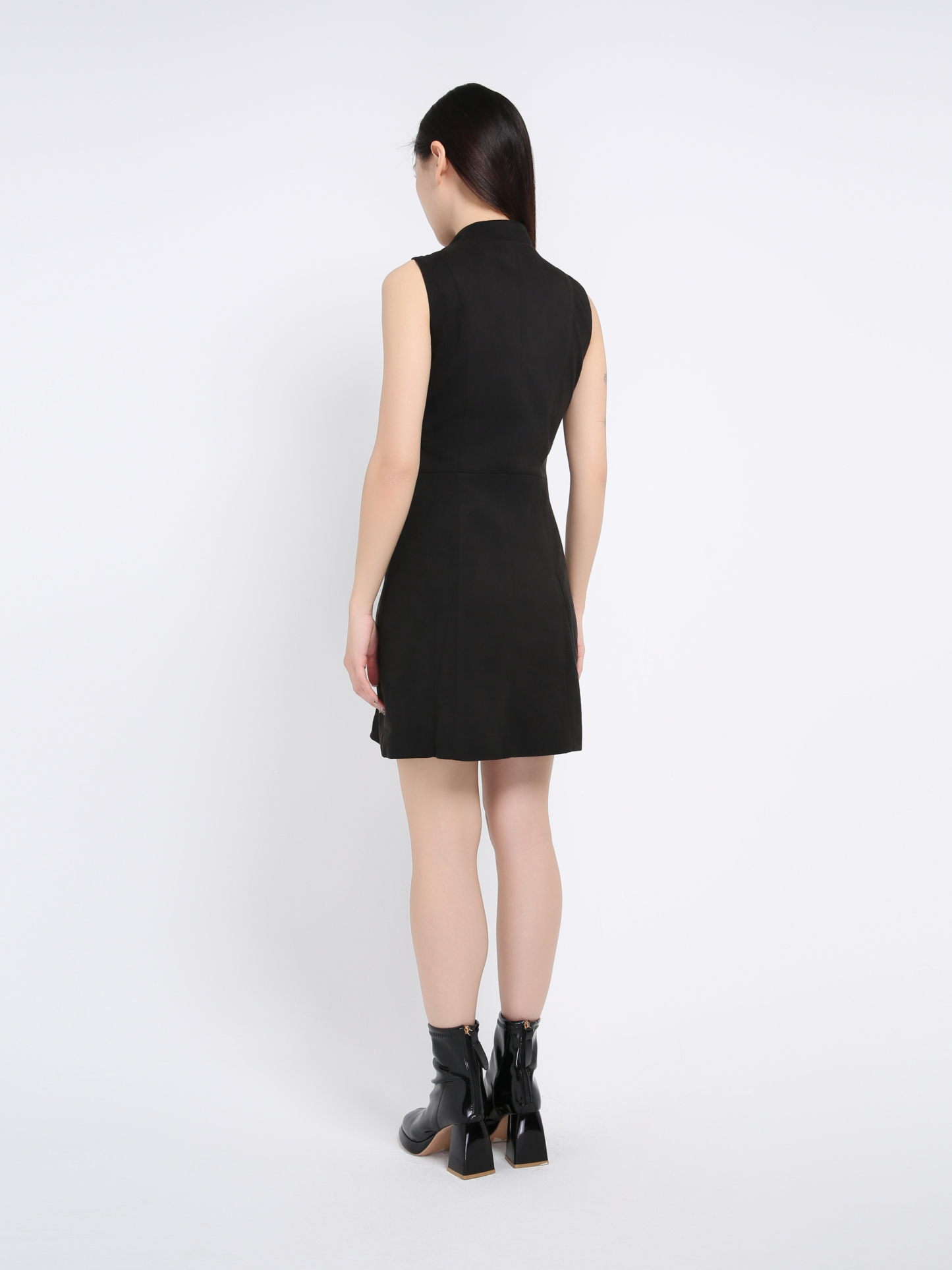 Sleeveless Front Zip Dress AC567