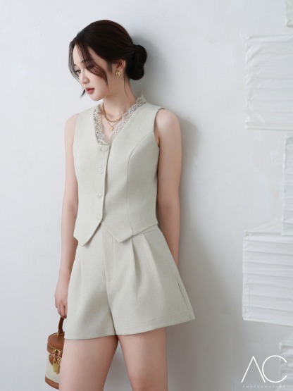 High Waist Side Pkcet Short Pants AC576