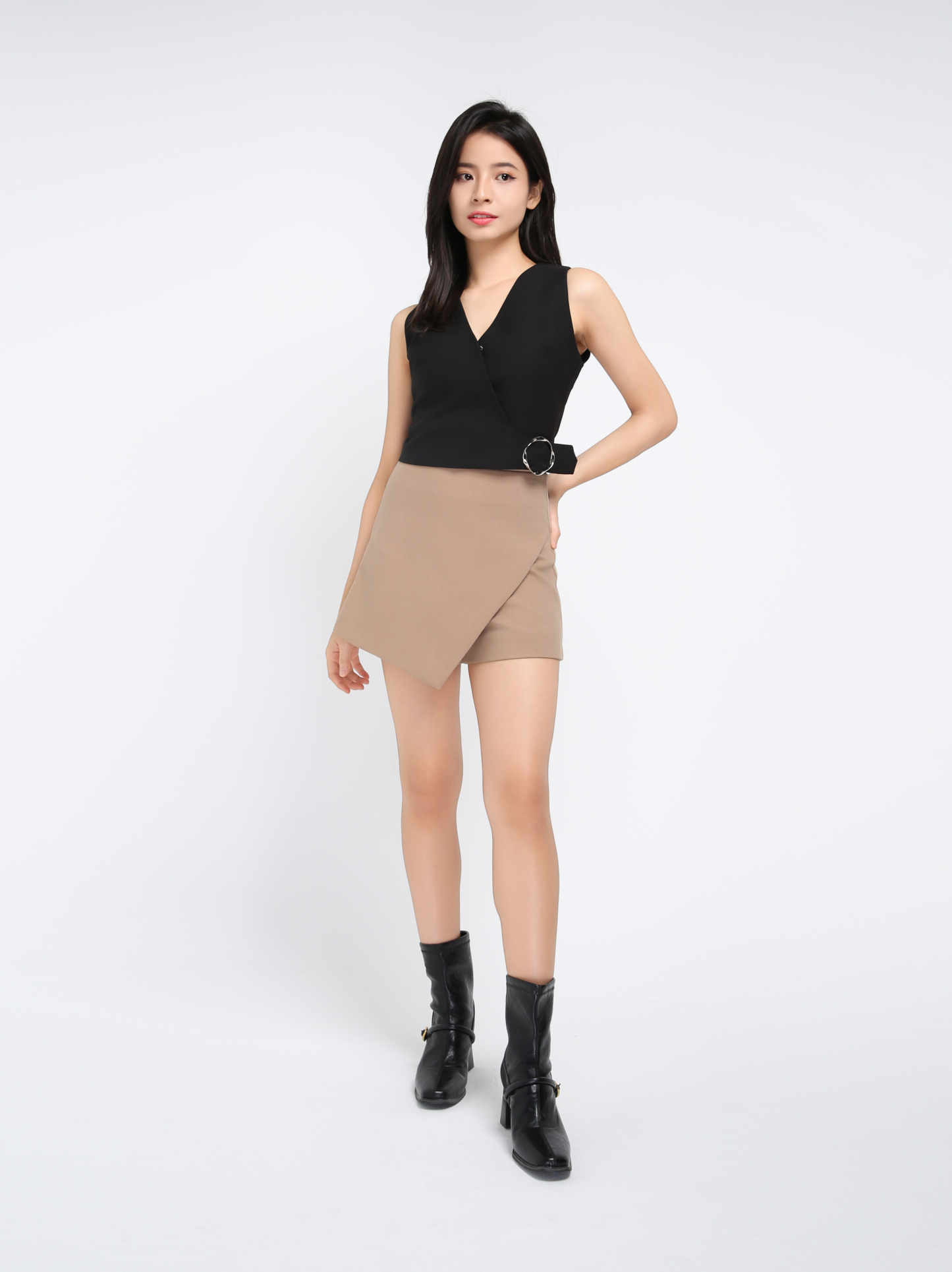 High Waist Wrap Skorts AC575