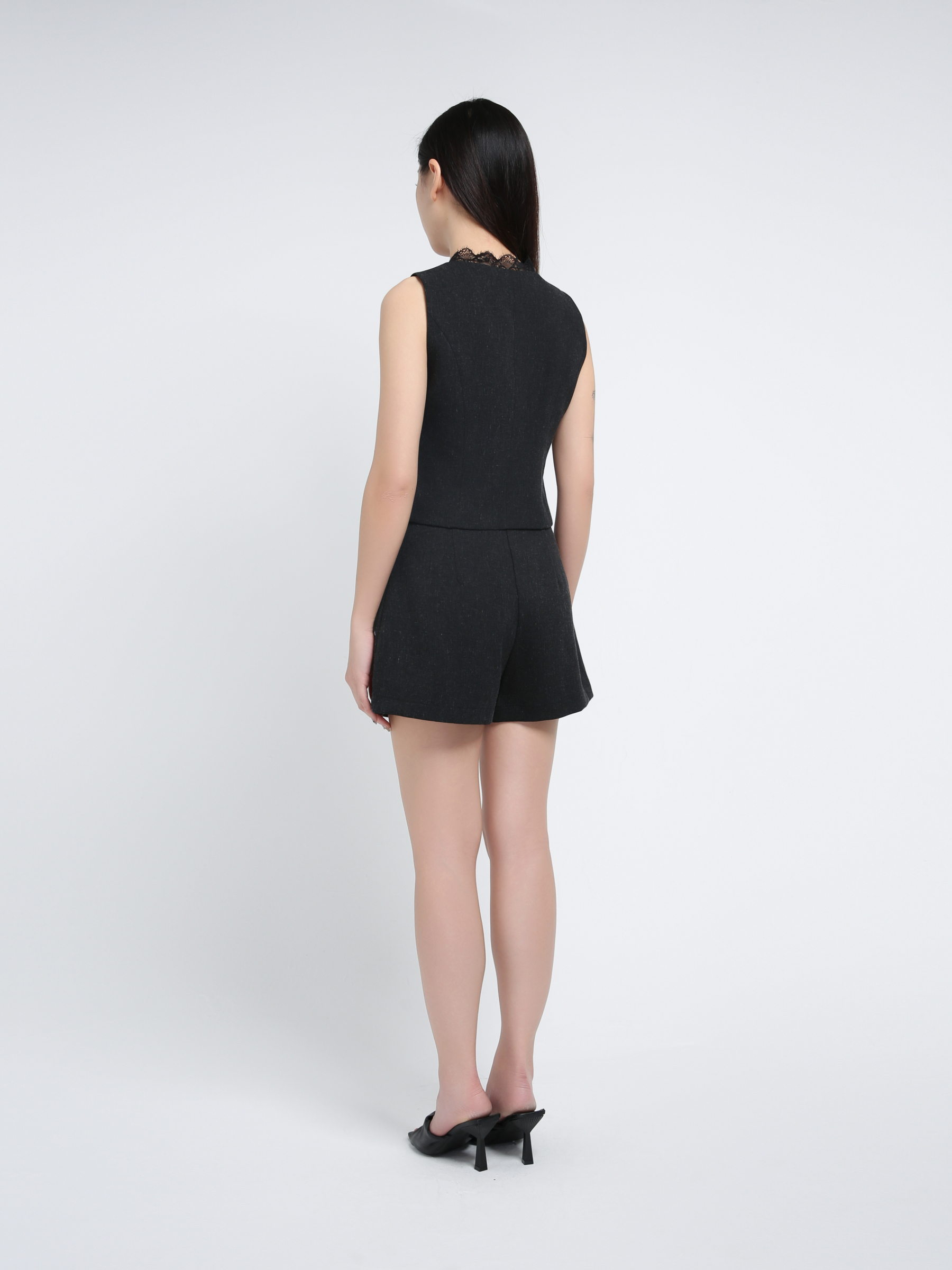 High Waist Side Pkcet Short Pants AC576