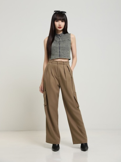 Side Pocket Long Pants AC578
