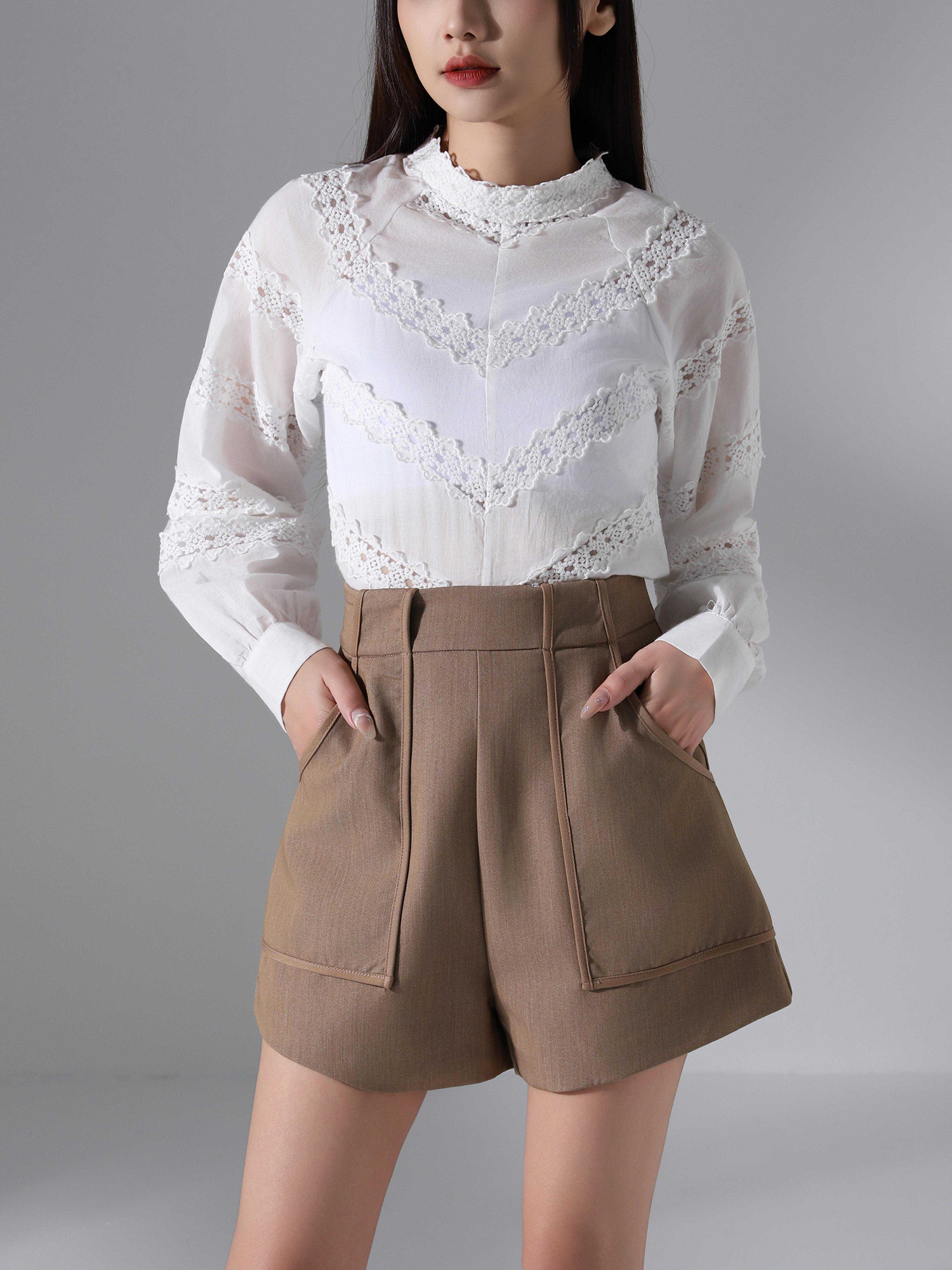 Elegant Wear Eyelet Top AC581
