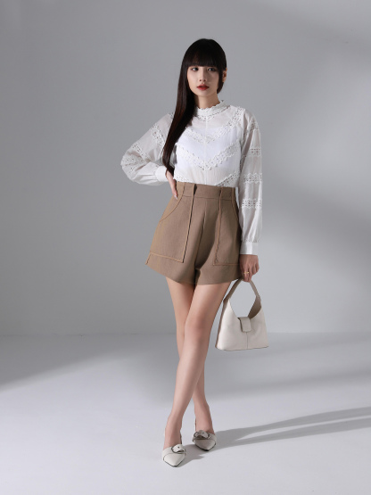 Elegant Wear Eyelet Top AC581