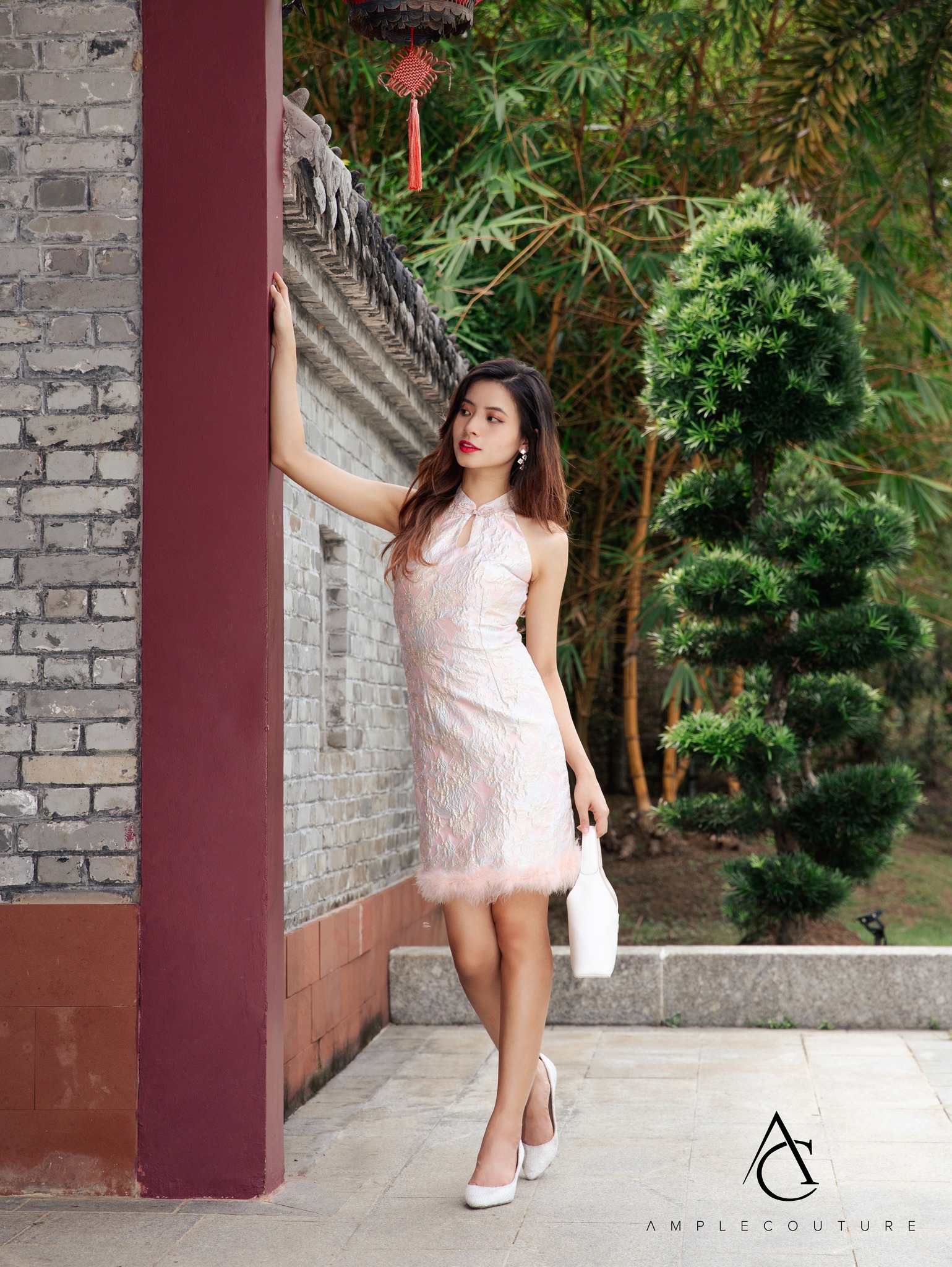 Cheongsam Halet Dress With Fur AC601 (SPO)