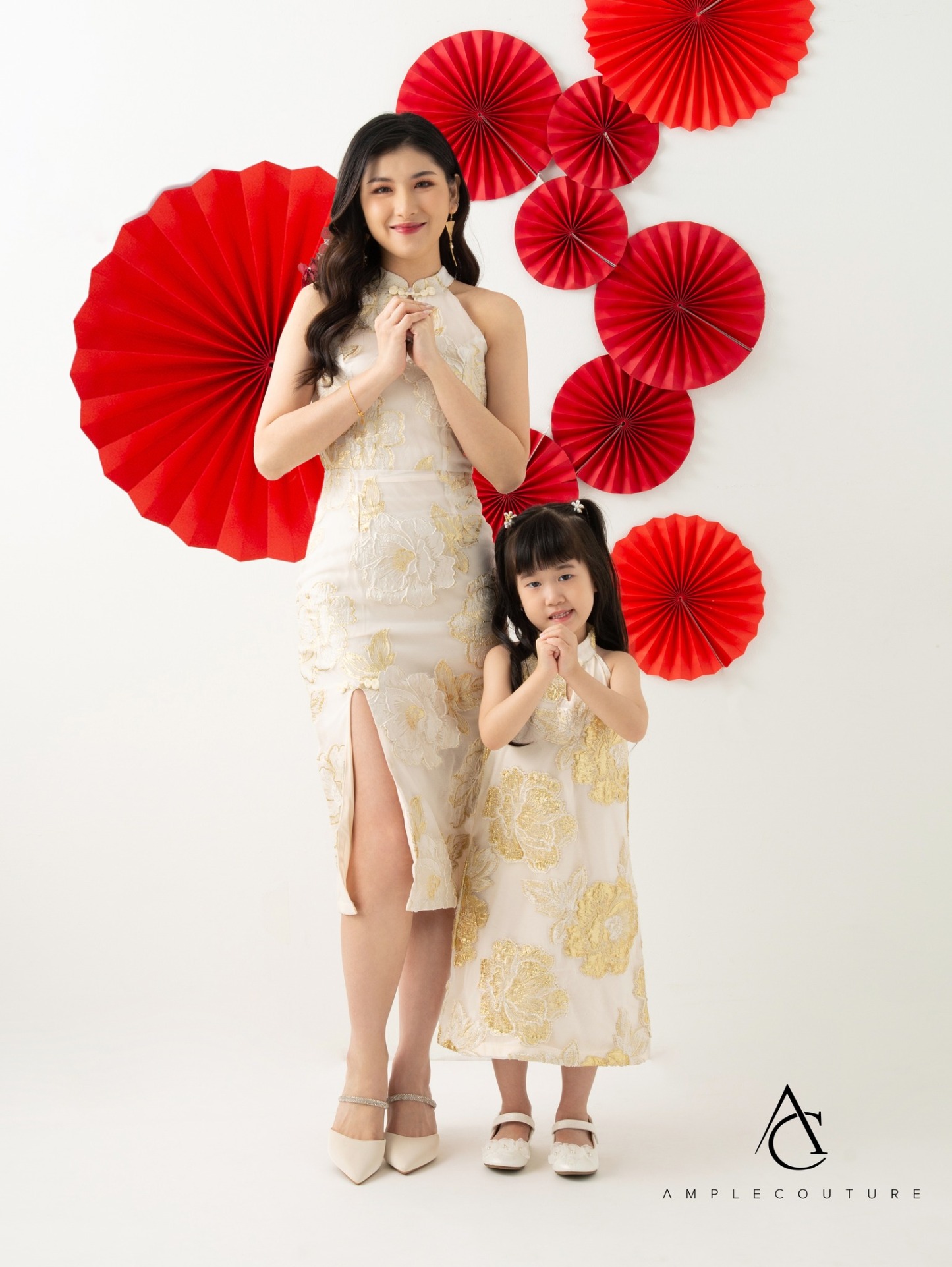 Flower Cheongsam Halter Dress AC603 (SPO)