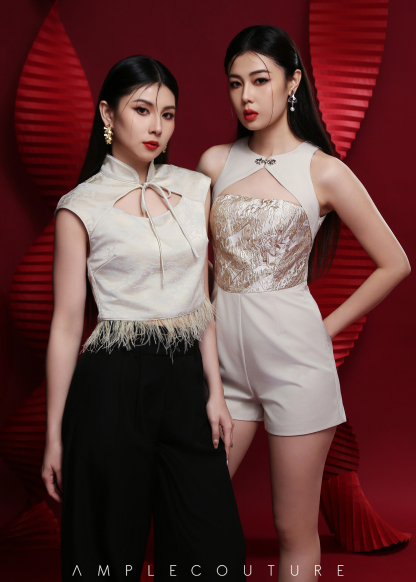 Fake Two Piece Jumpsuit AC654