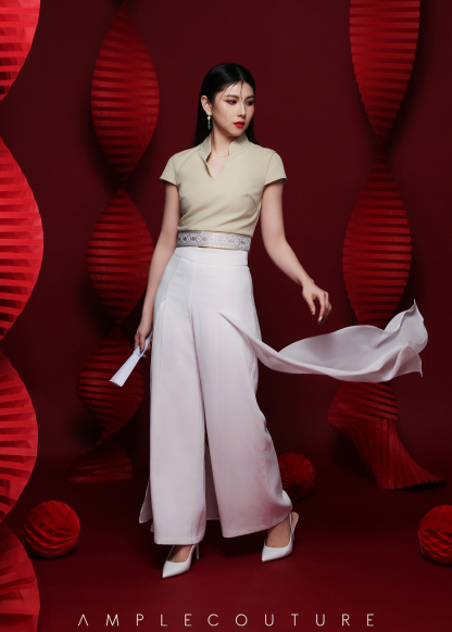 V Neck Collar Top AC648