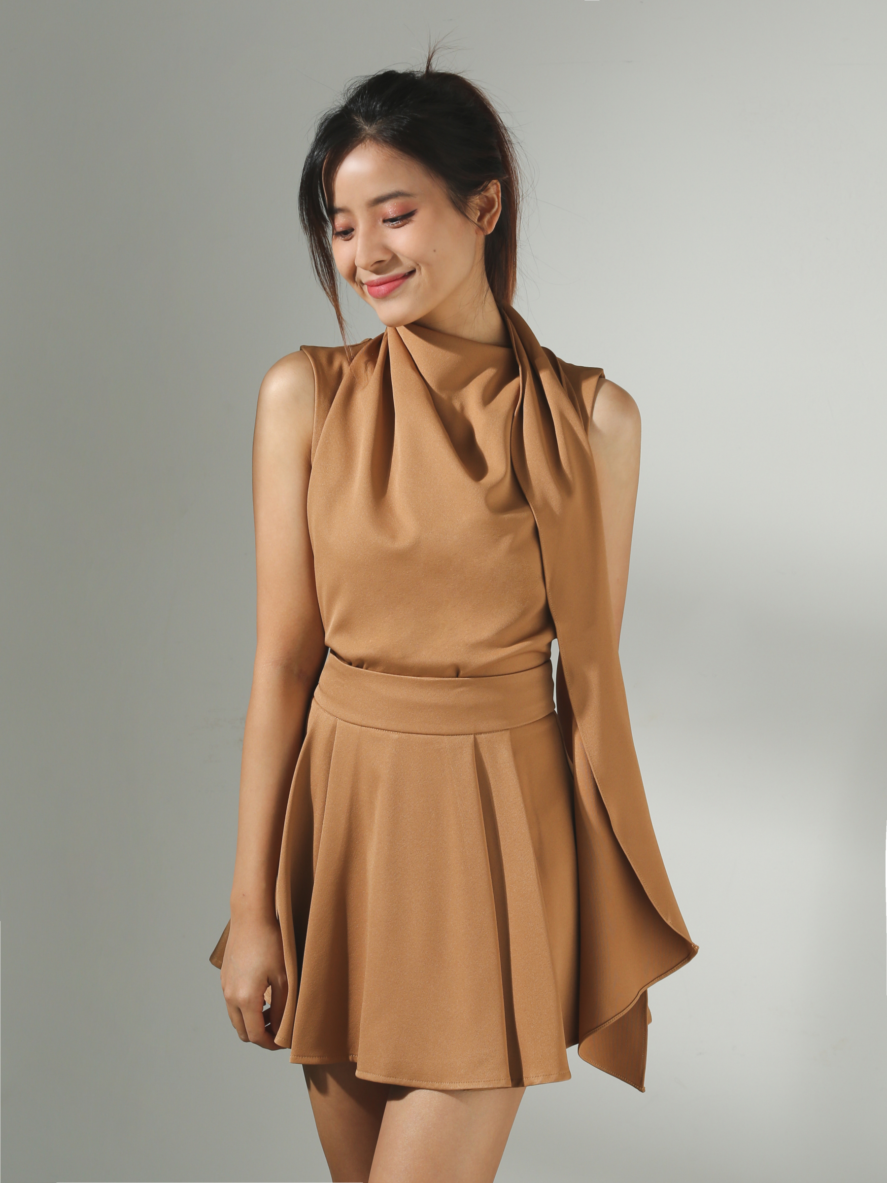 High Waist Pleated Skirt AC709 (SPO)