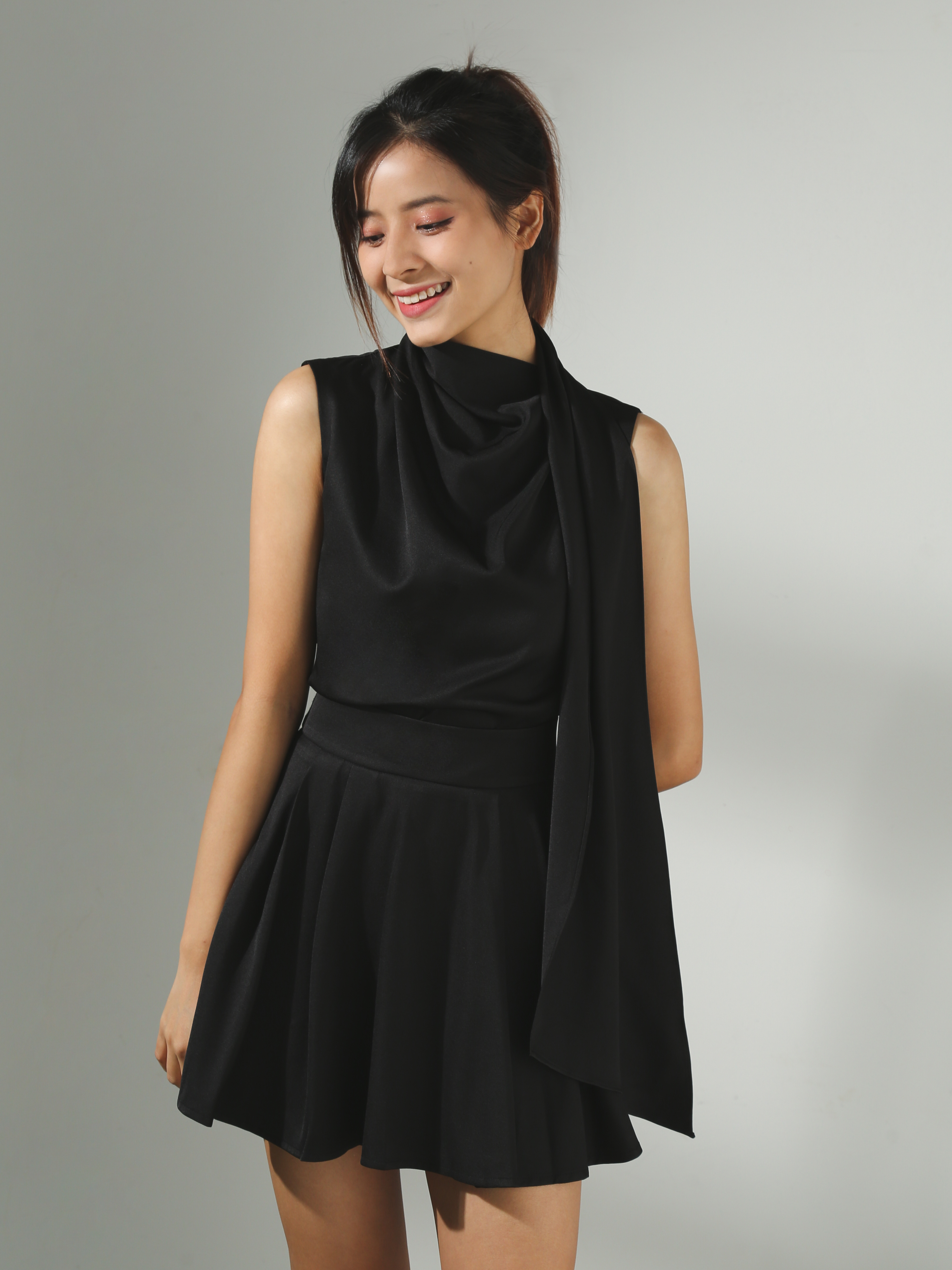 High Waist Pleated Skirt AC709 (SPO)