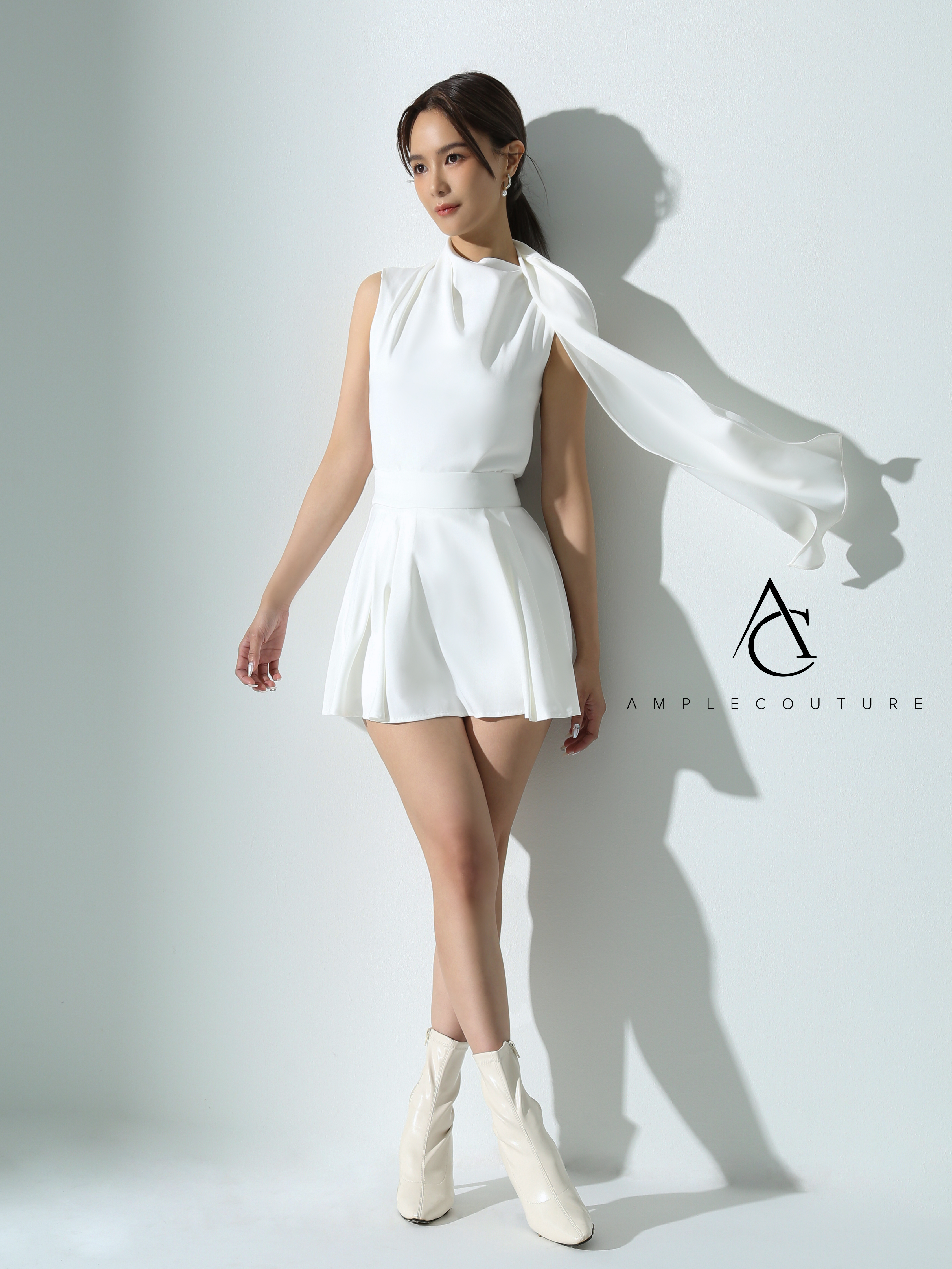 High Waist Pleated Skirt AC709 (SPO)