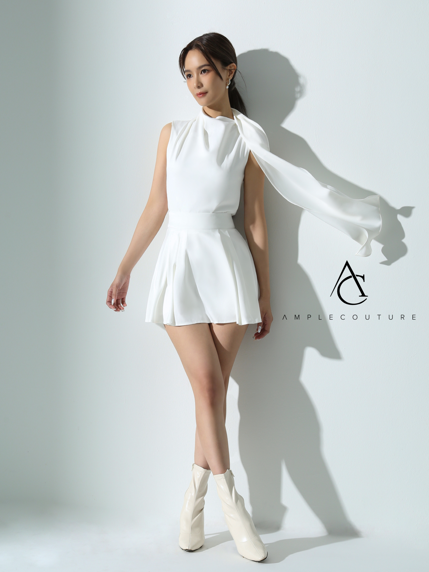 High Waist Pleated Skirt AC709 (SPO)