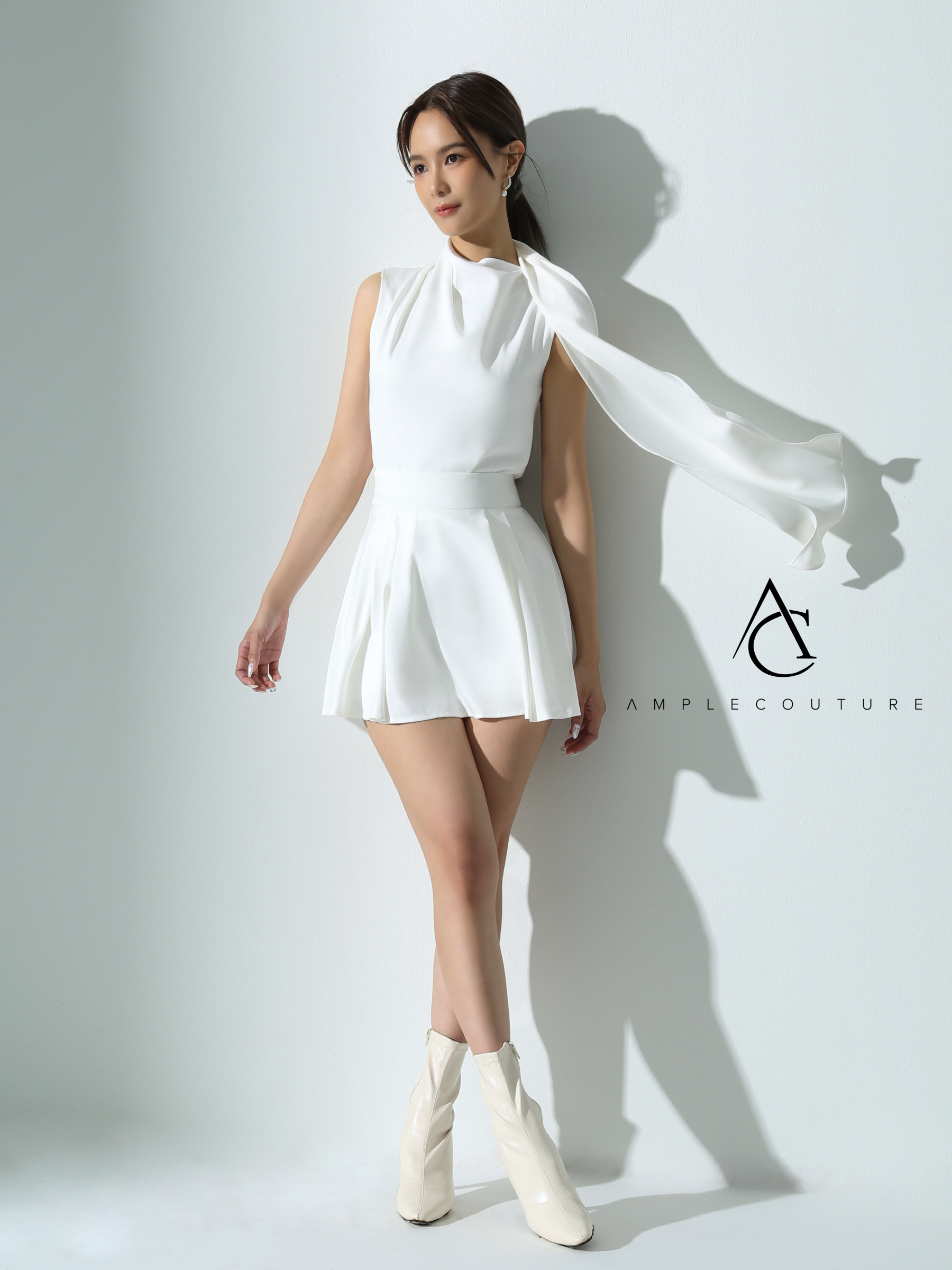 High Waist Pleated Skirt AC709 (SPO)