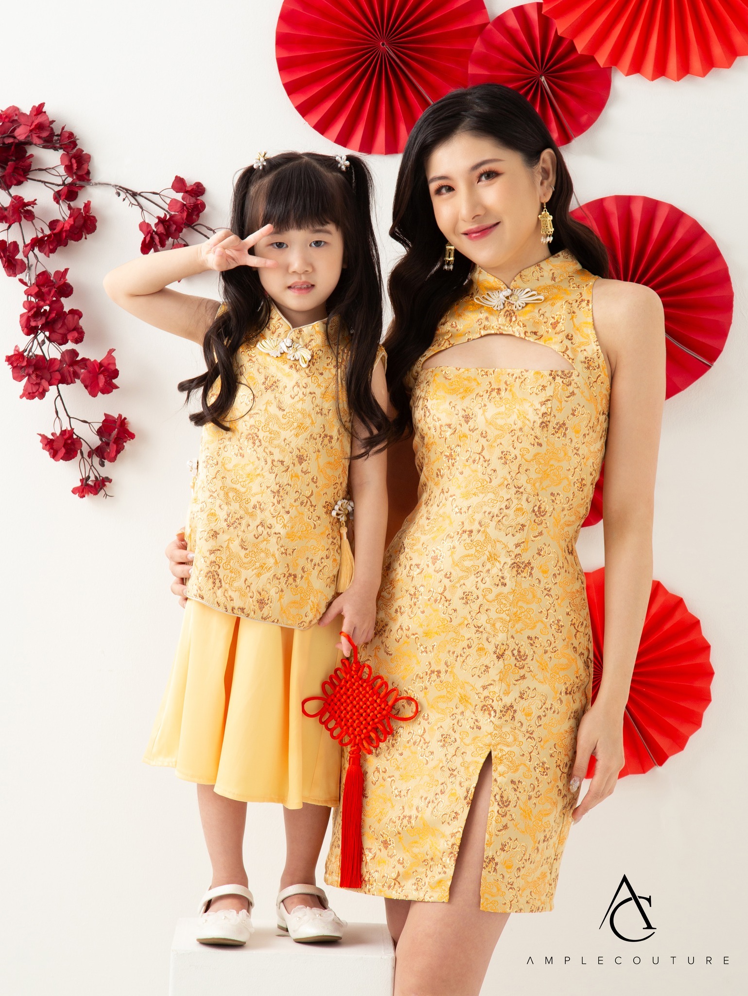 Cheongsam Sleeveless Front Hole Dress AC704 (SPO)