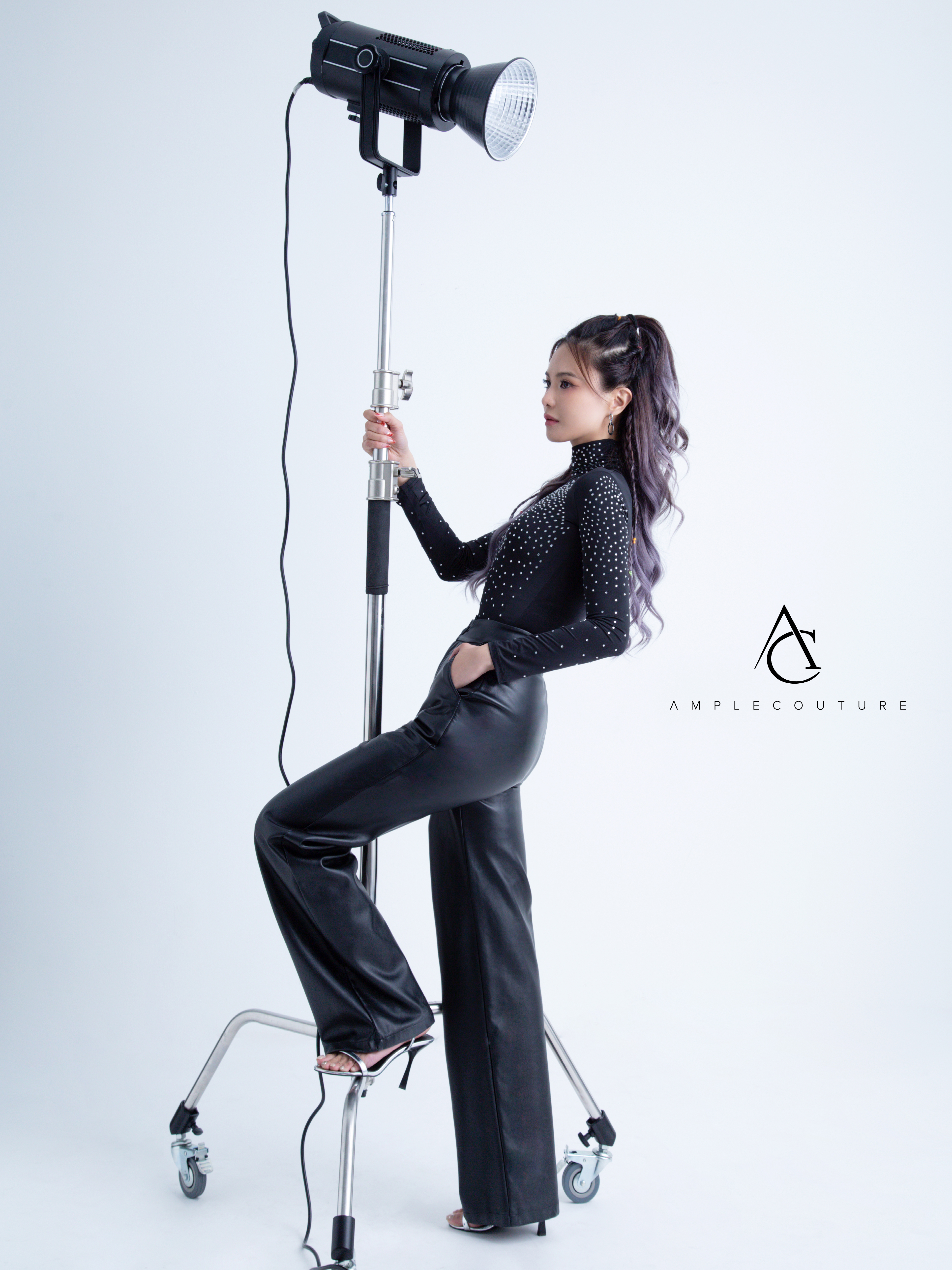 Diamond Decorative Long Sleeve Jumpsuit AC710 (SPO)