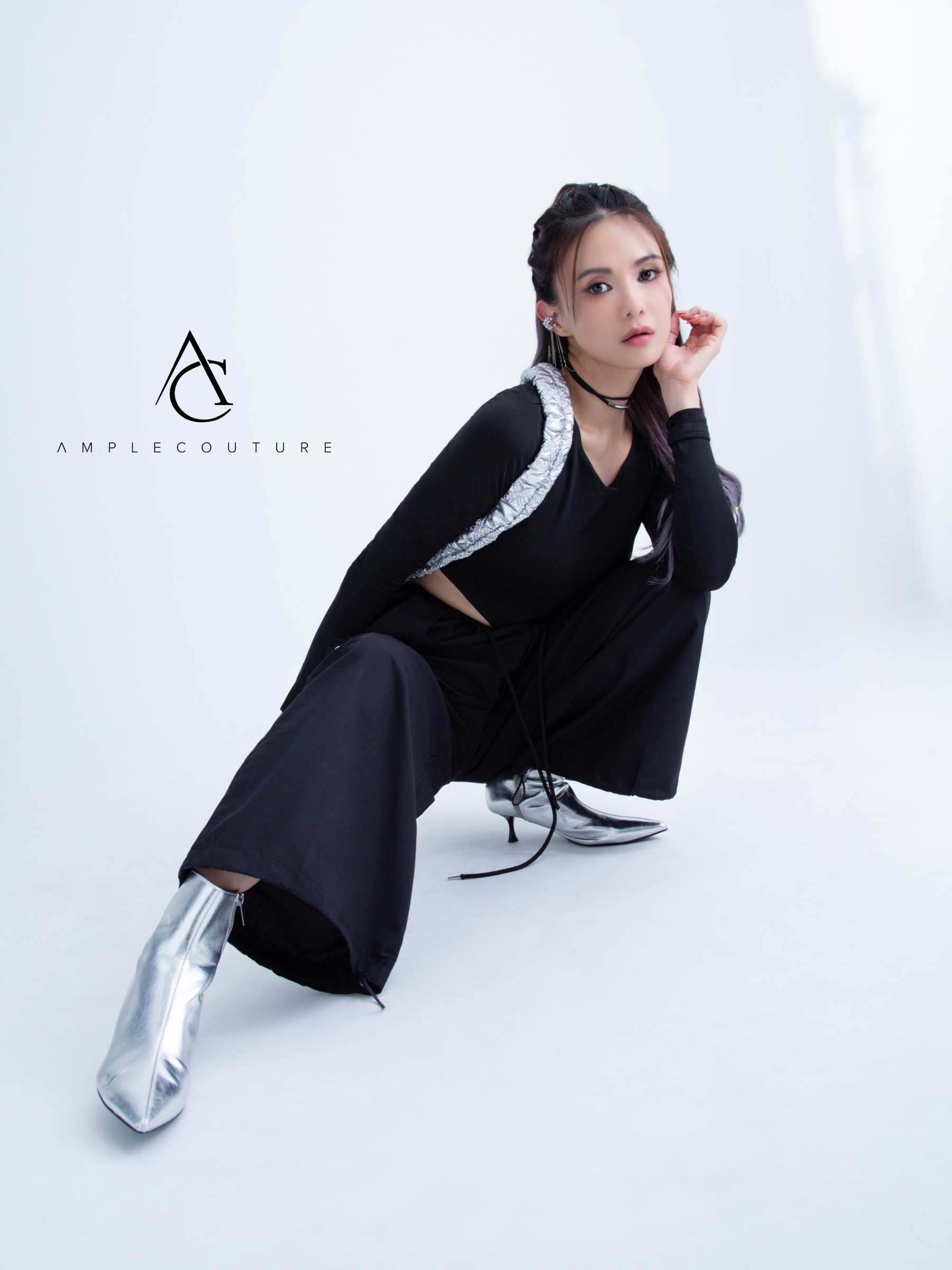 Long Sleeve Waist Hole Jumpsuit AC713 (SPO)