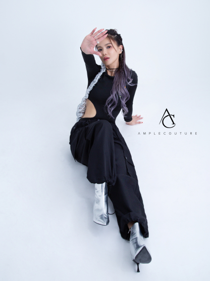 Long Sleeve Waist Hole Jumpsuit AC713 (SPO)