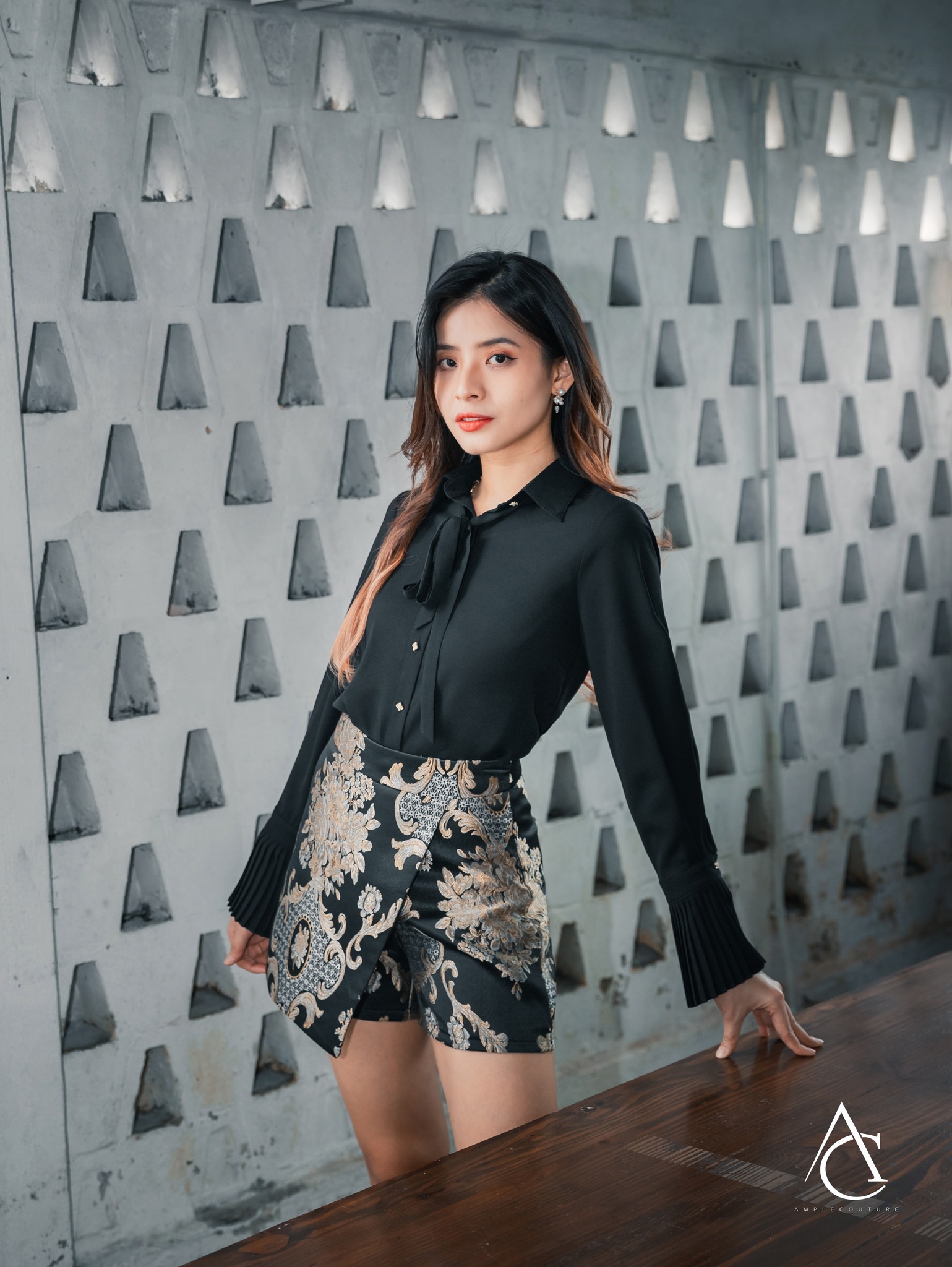 Wrap Side Pocket Skirt Pants AC719