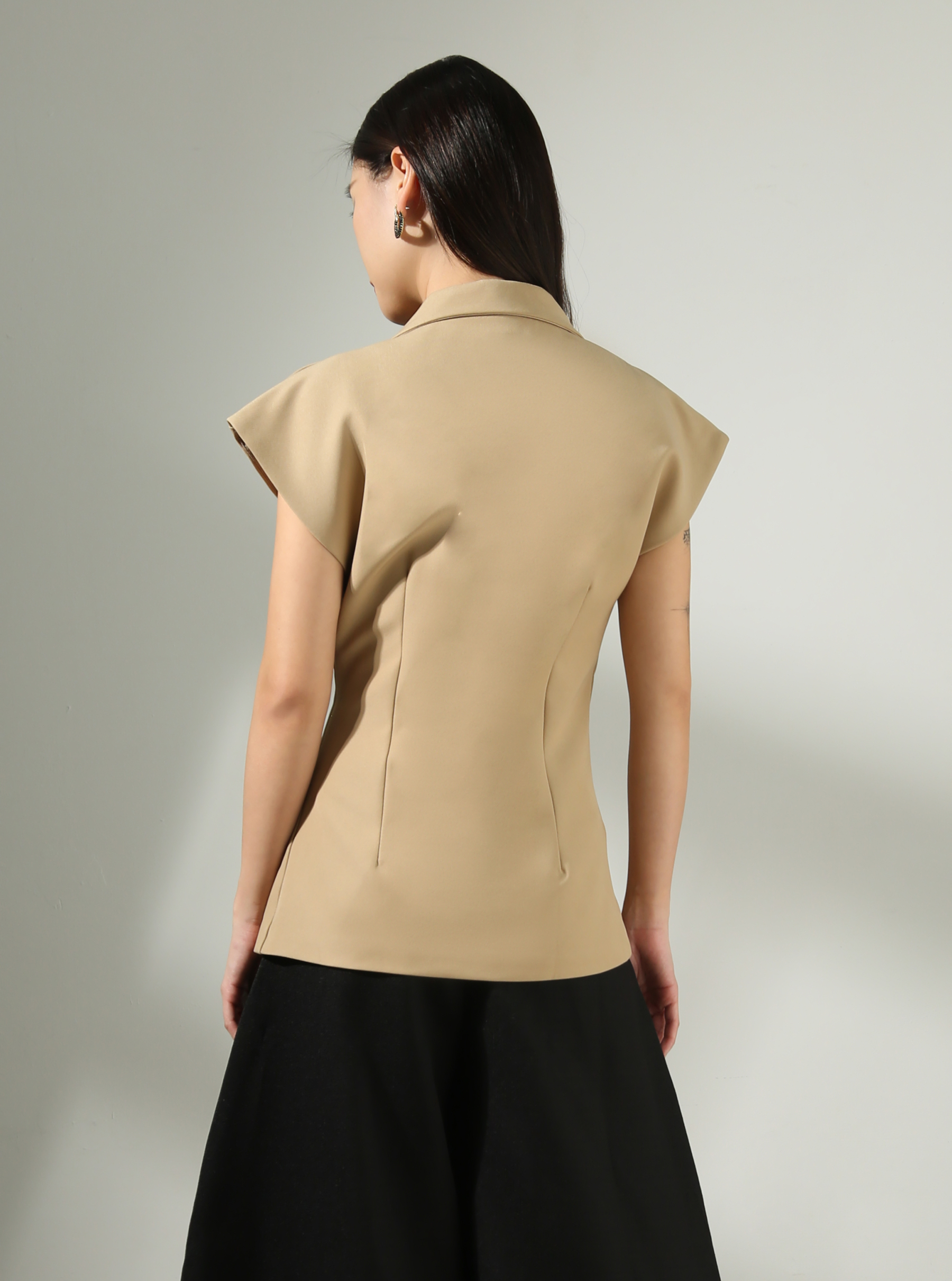 Sleeveless Collar Outerwear AC750