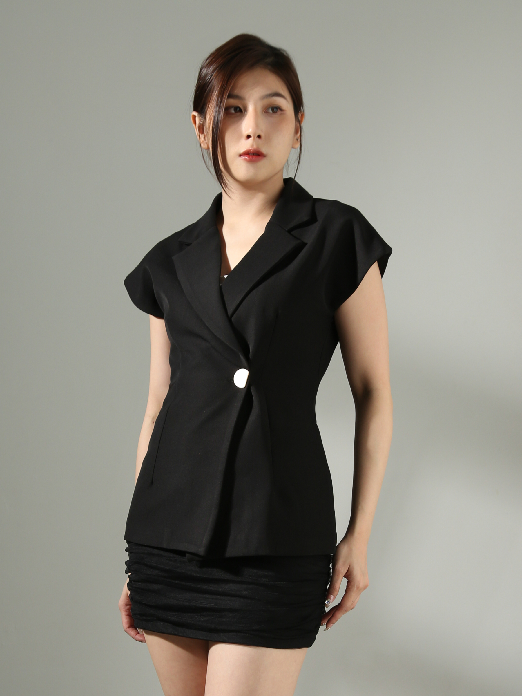 Sleeveless Collar Outerwear AC750