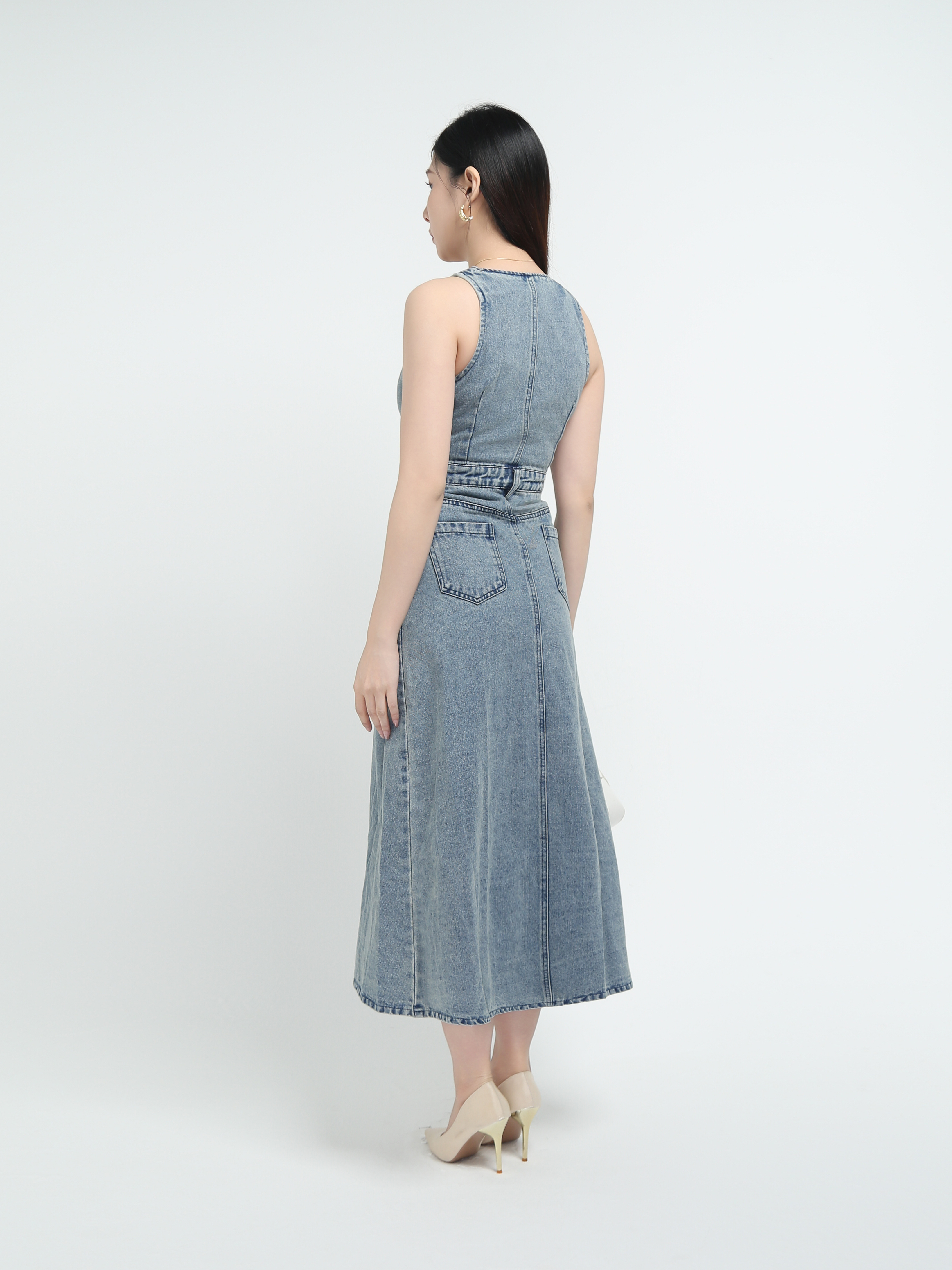 Denim Sleeveless Dress AC790