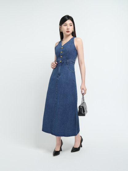 Denim Sleeveless Dress AC790