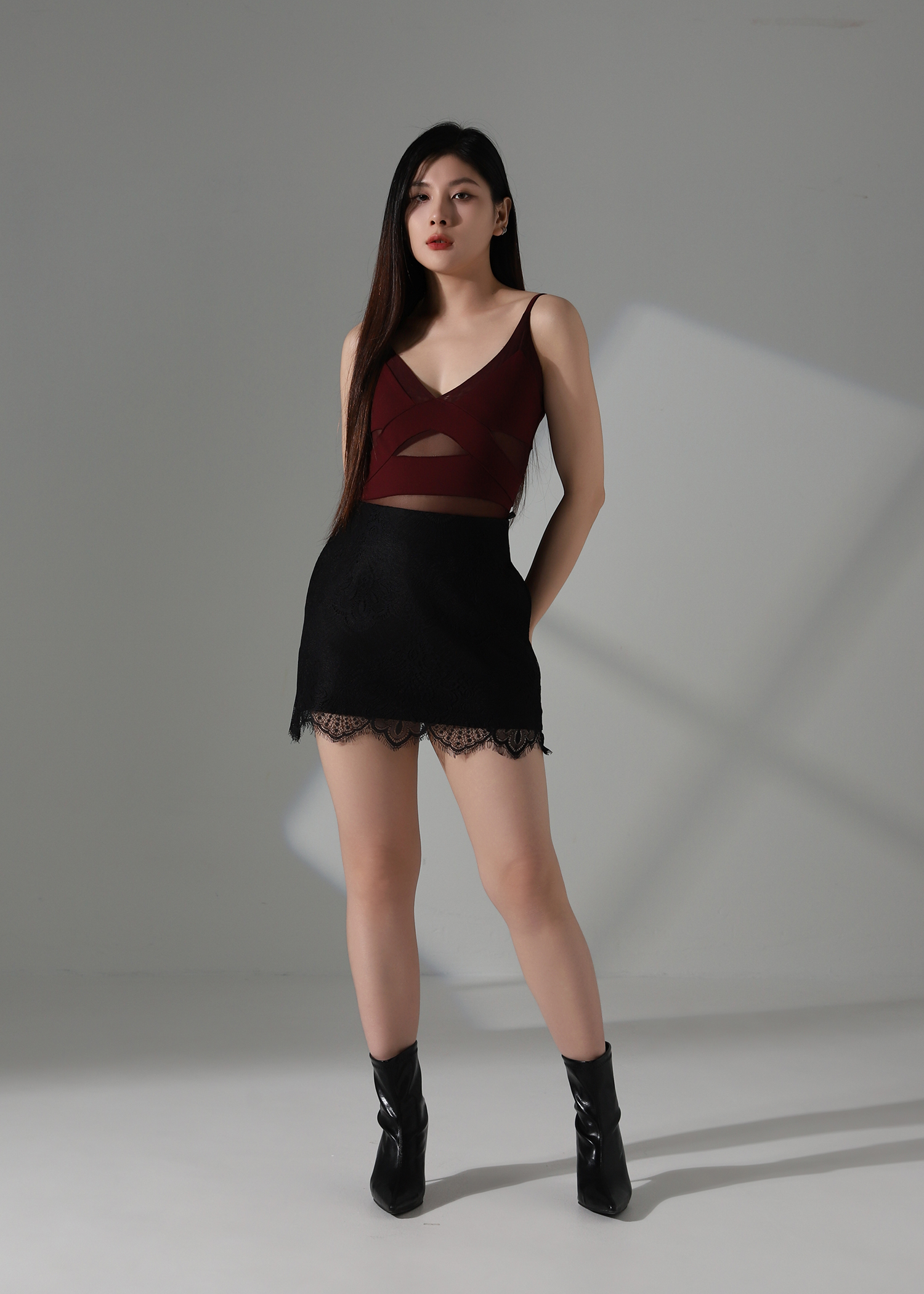 High Waist Lace Skirt Pants AC219