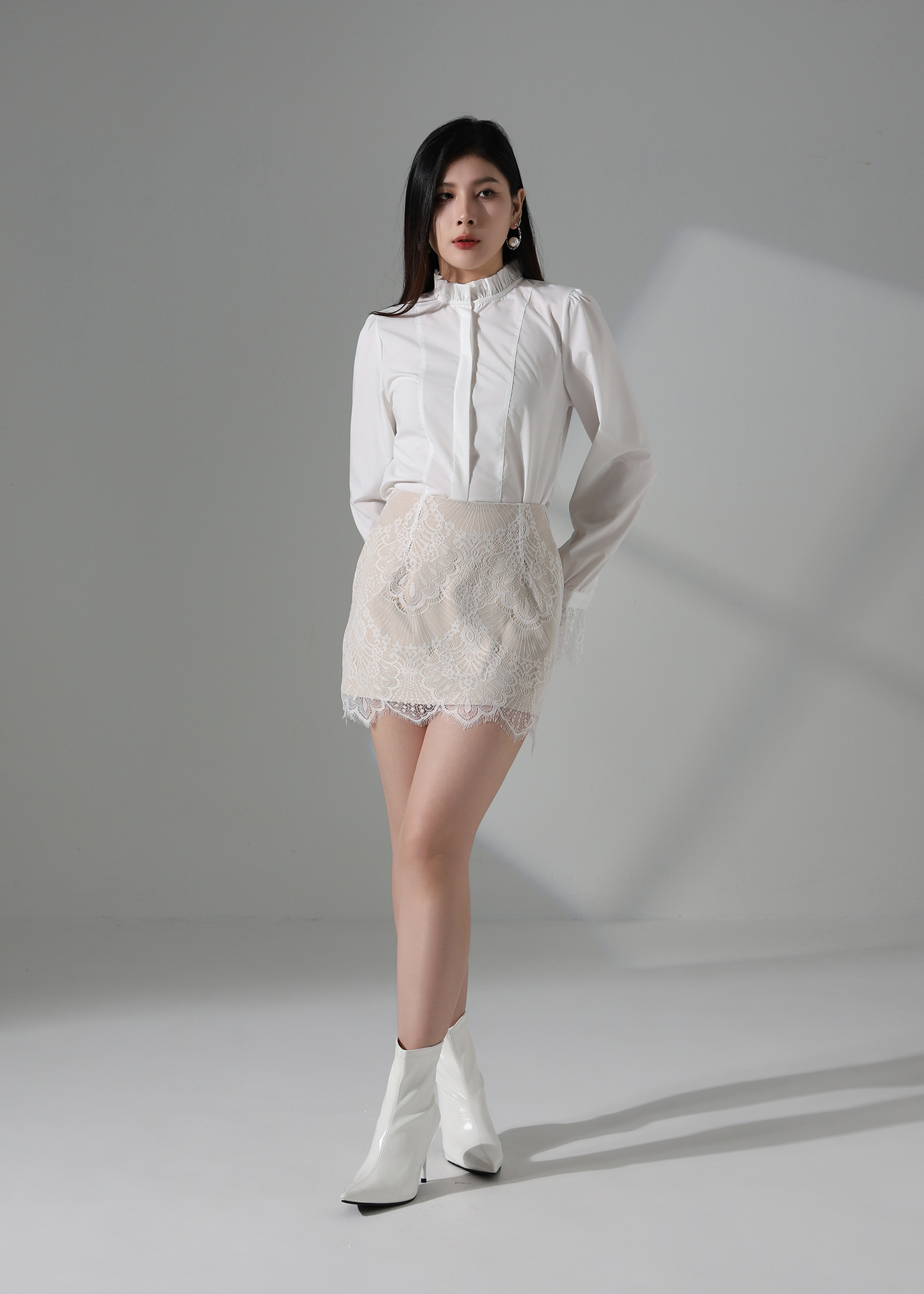 High Waist Lace Skirt Pants AC219