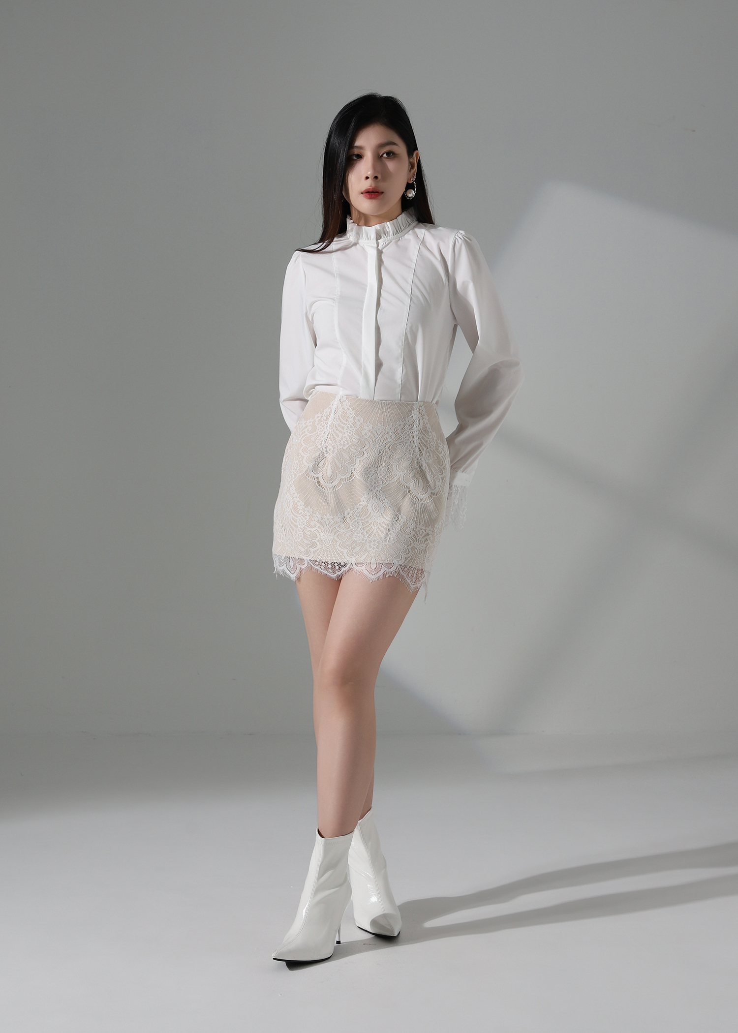 High Waist Lace Skirt Pants AC219