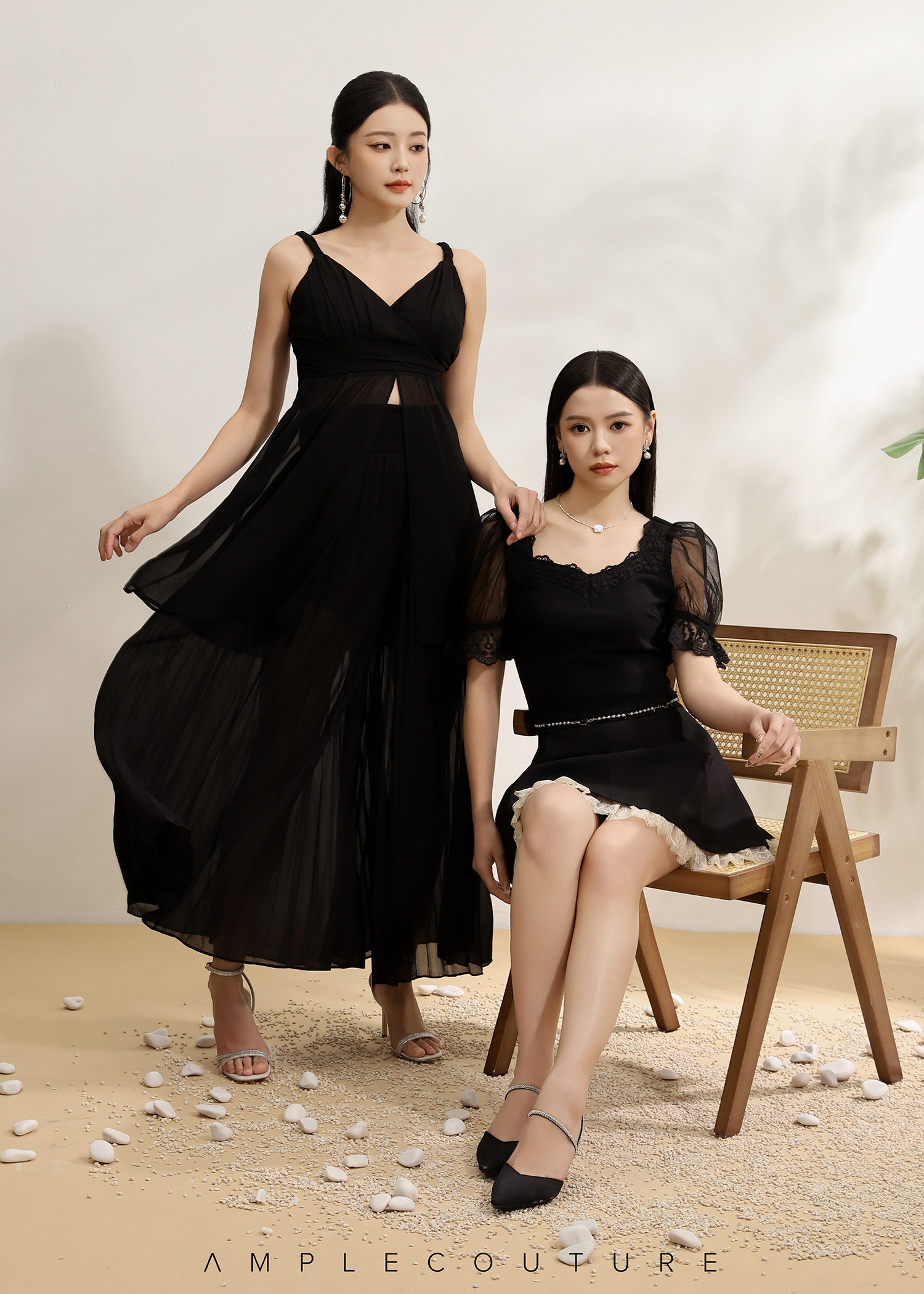 High Waist Pleated Long Pants AC417