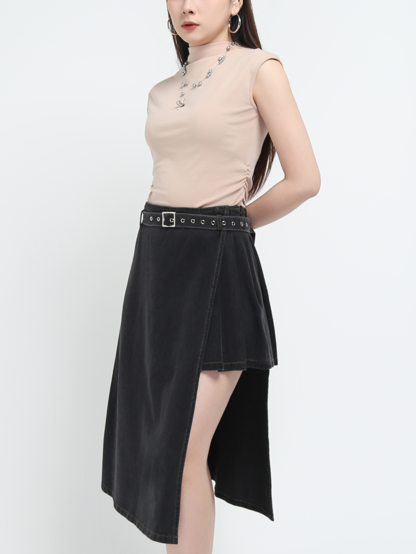 Denim Skirt Pants AC836